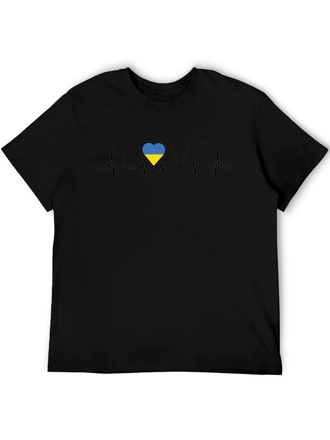 Ukraine Love Heartbeat Graphic T-Shirt