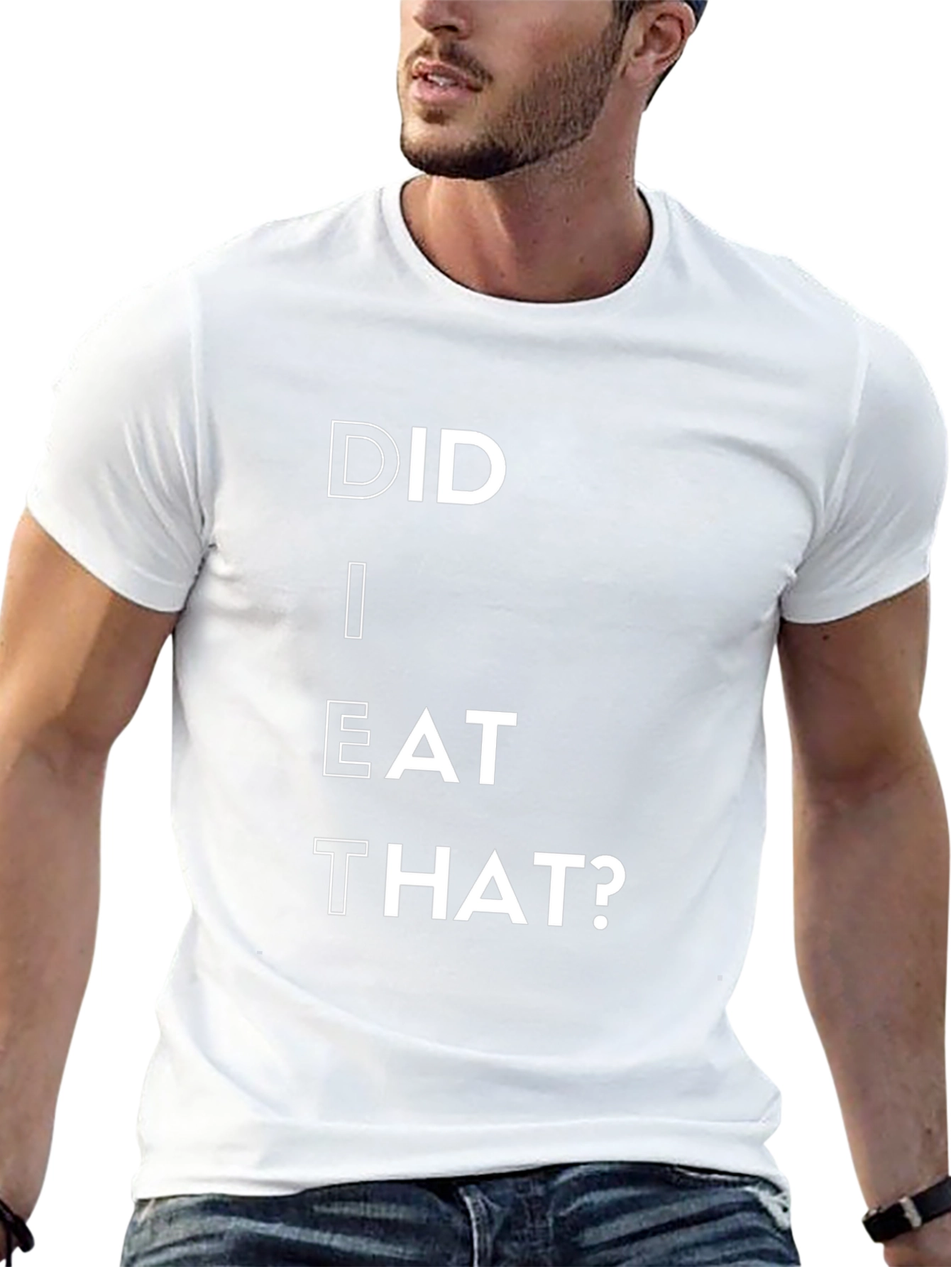 Did I Eat That? Funny Graphic Black T-Shirt