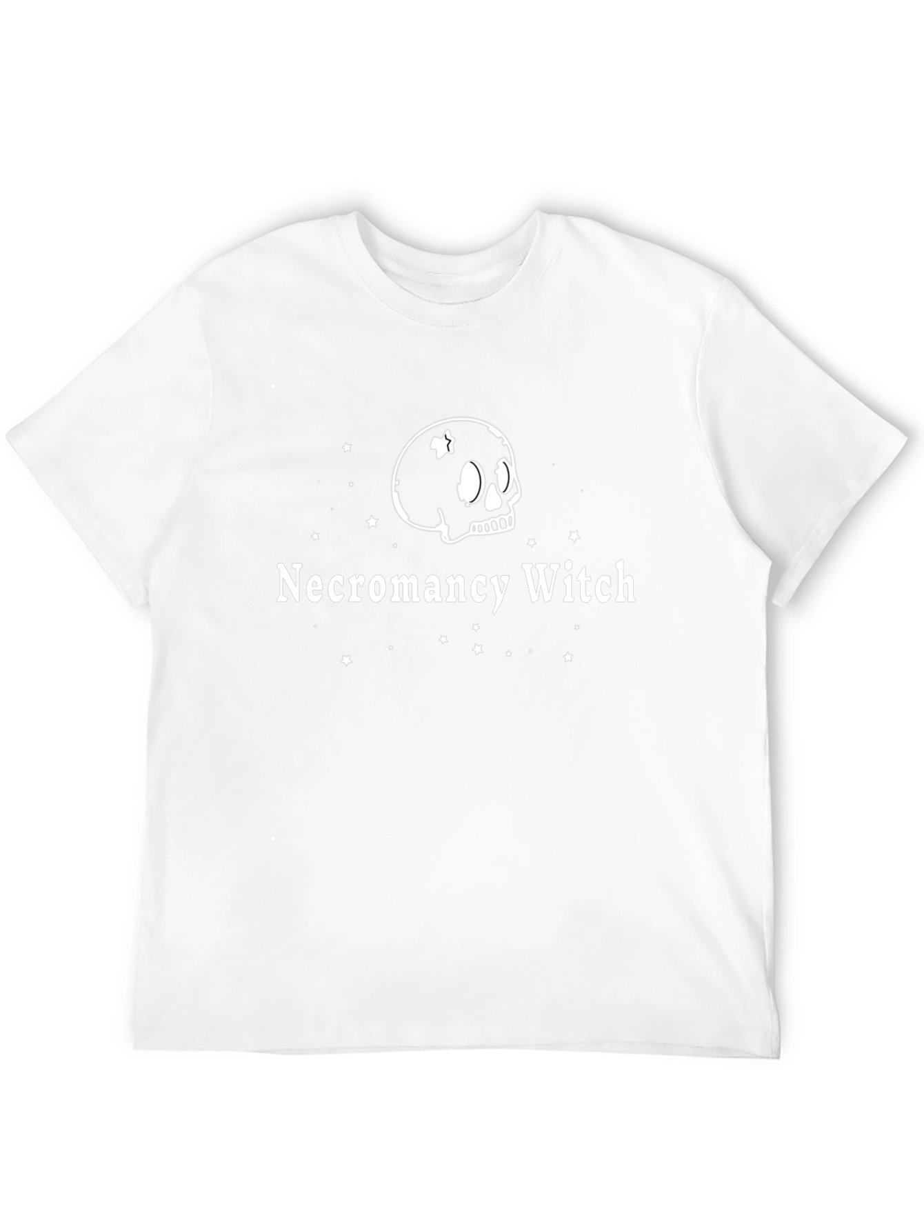 Necromancy Witch Graphic T-Shirt - Skull & Stars