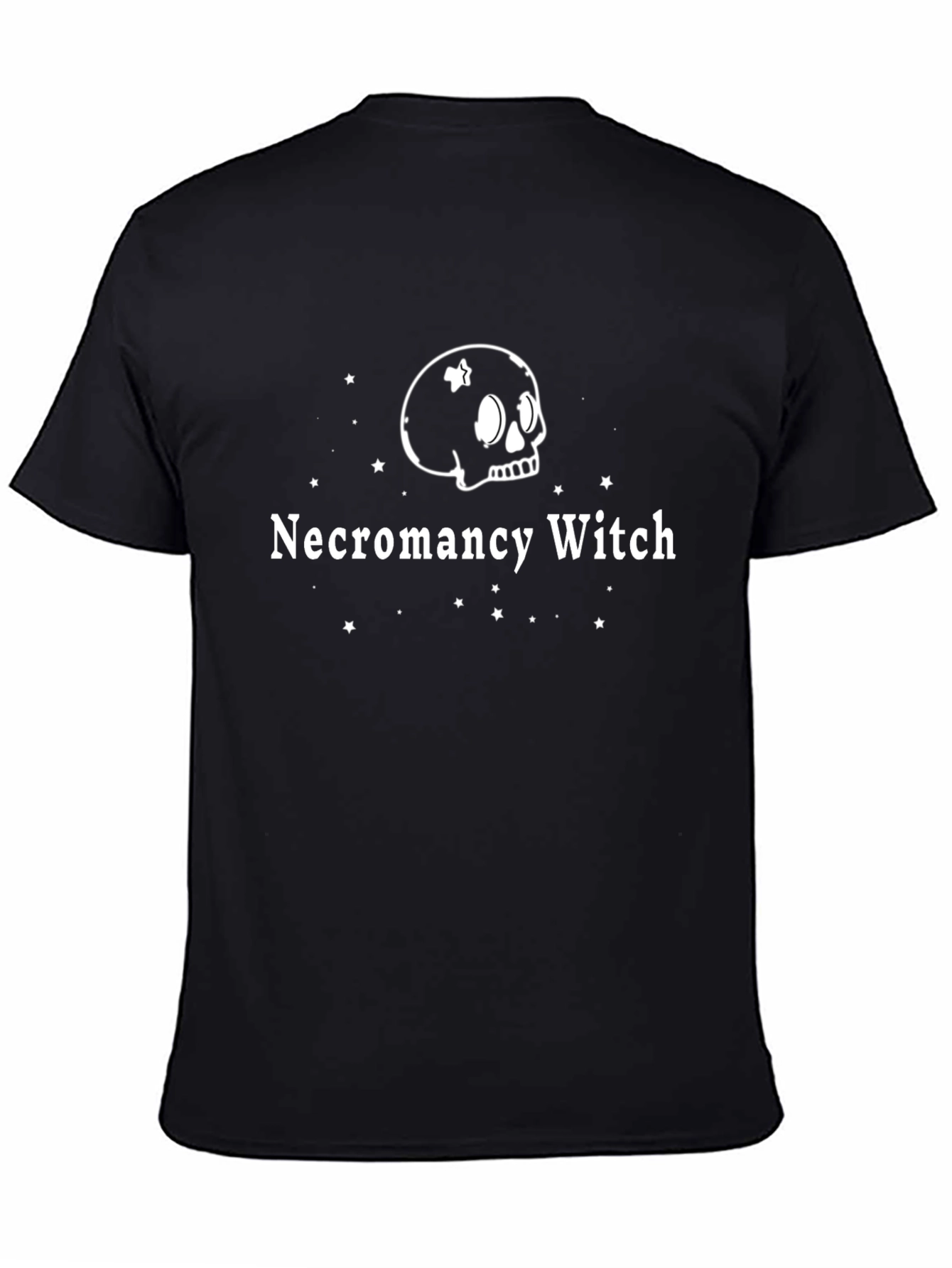 Necromancy Witch Graphic T-Shirt - Skull & Stars
