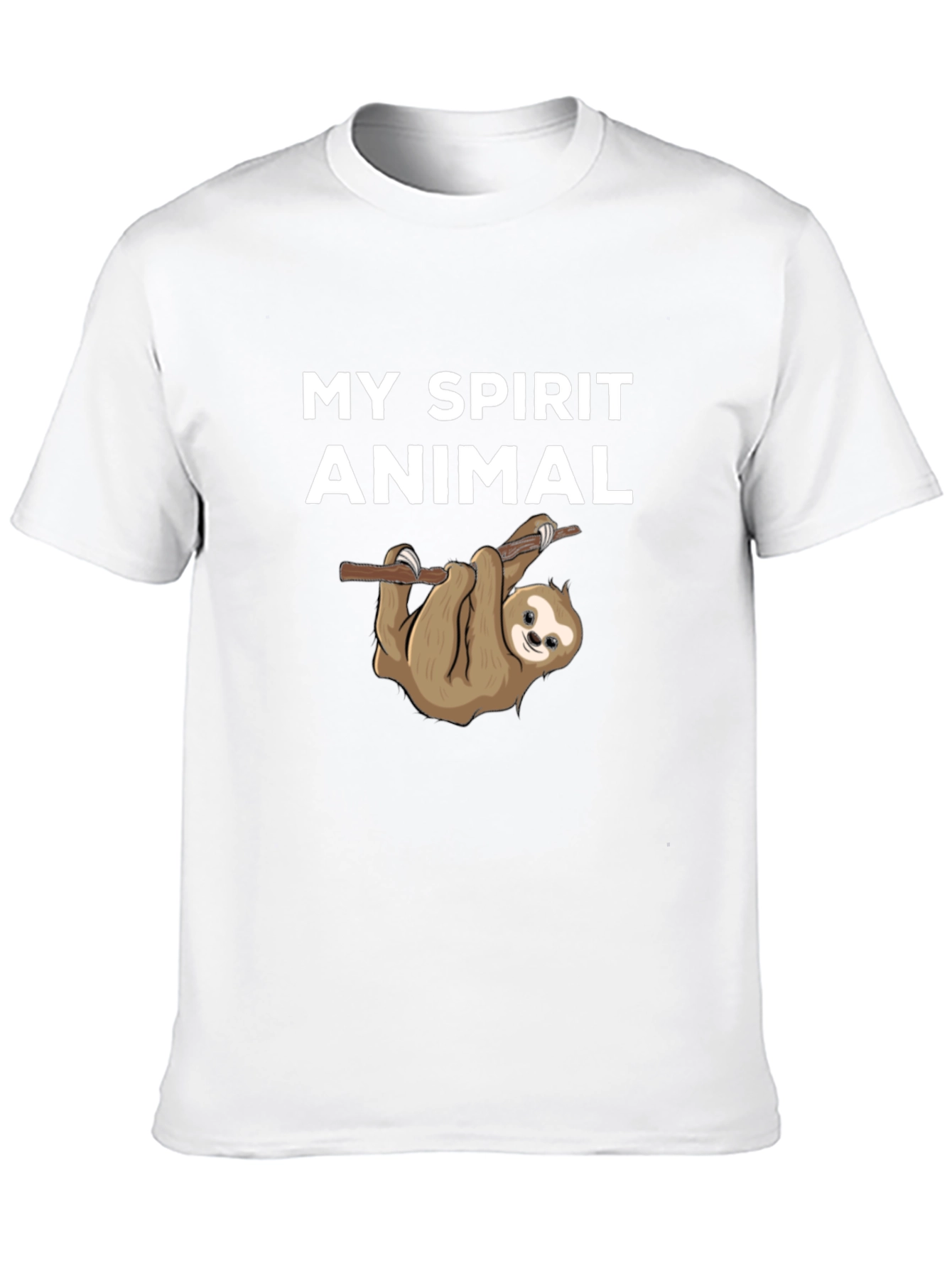 My Spirit Animal Sloth T-Shirt Black Cotton