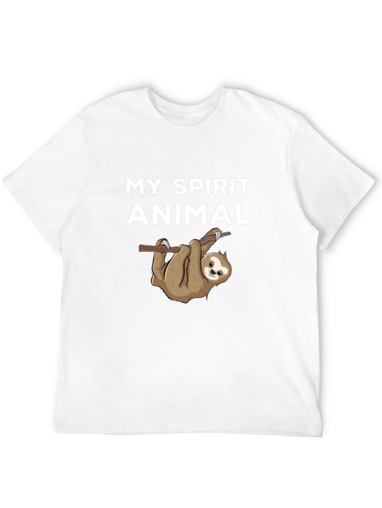 My Spirit Animal Sloth T-Shirt Black Cotton