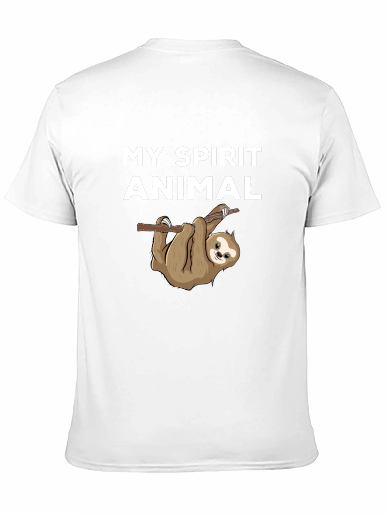 My Spirit Animal Sloth T-Shirt Black Cotton