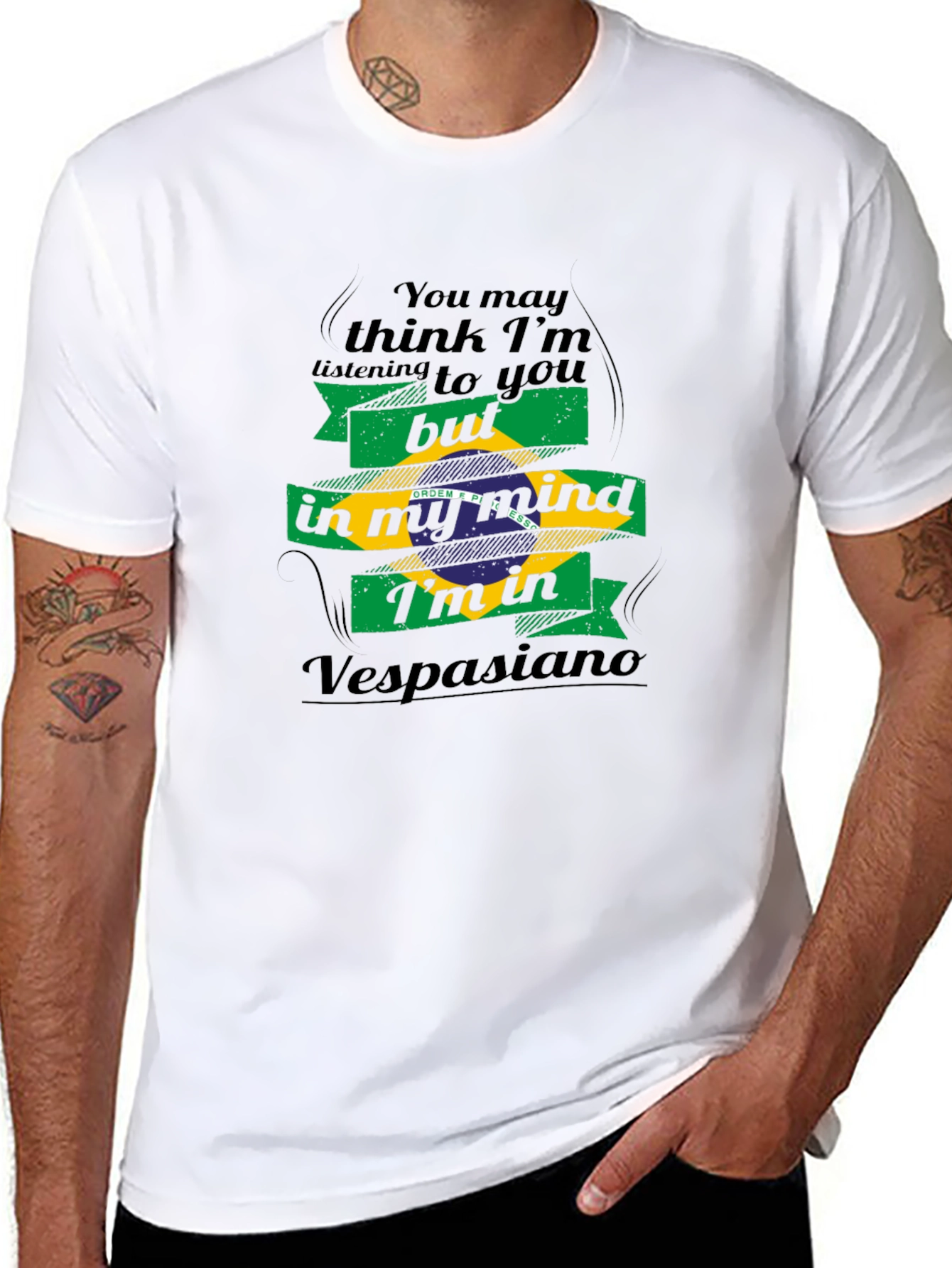 Vespasiano Mind T-Shirt - Brazil Flag Tee