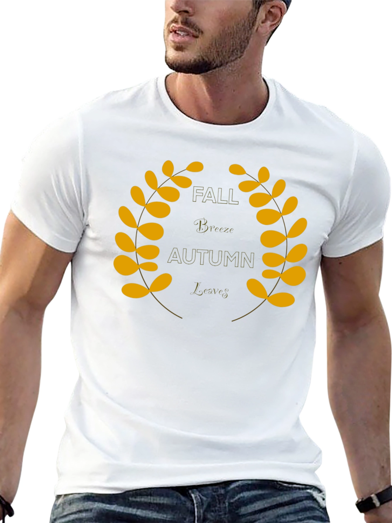Fall Breeze Autumn Leaves Graphic Tee