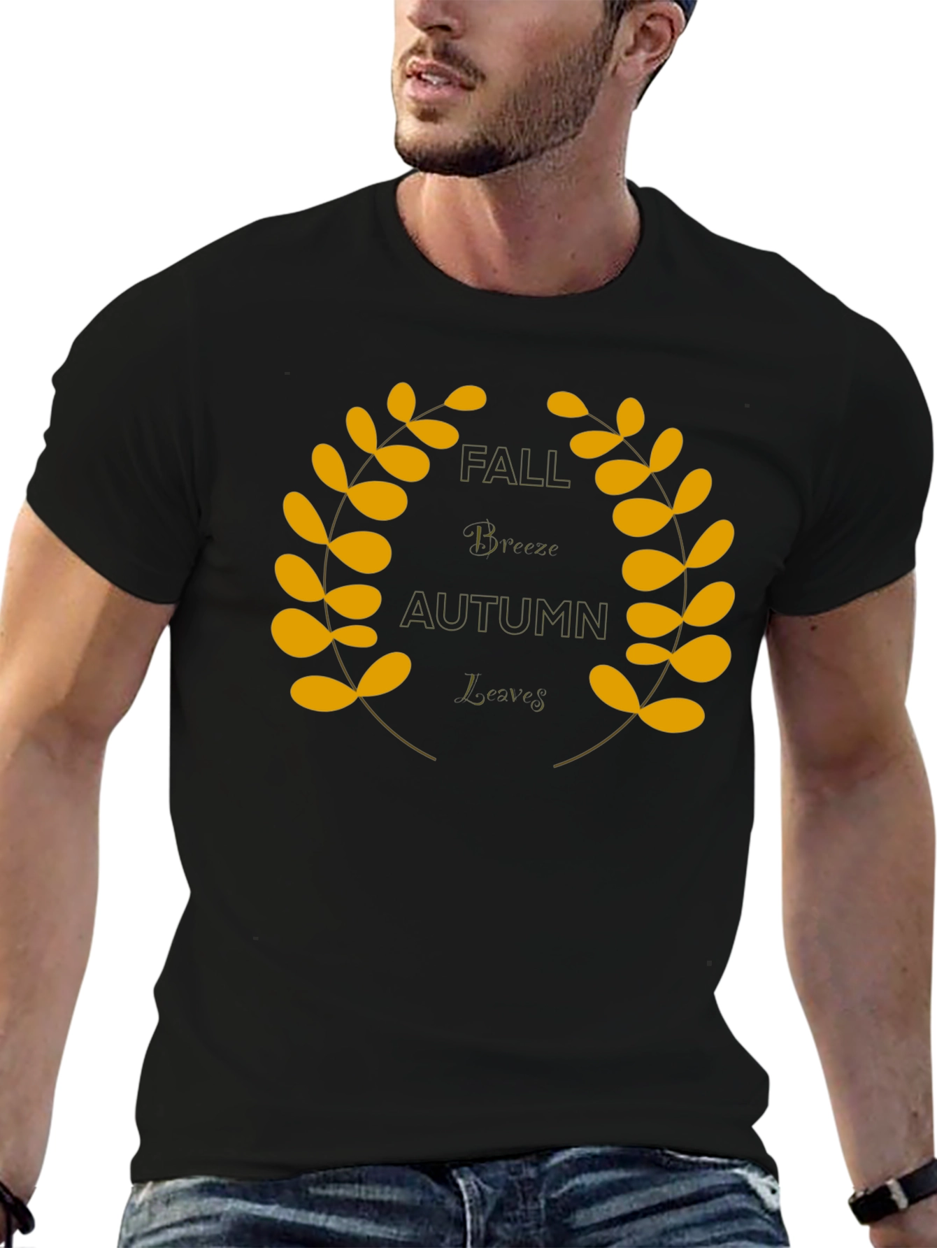 Fall Breeze Autumn Leaves Graphic Tee