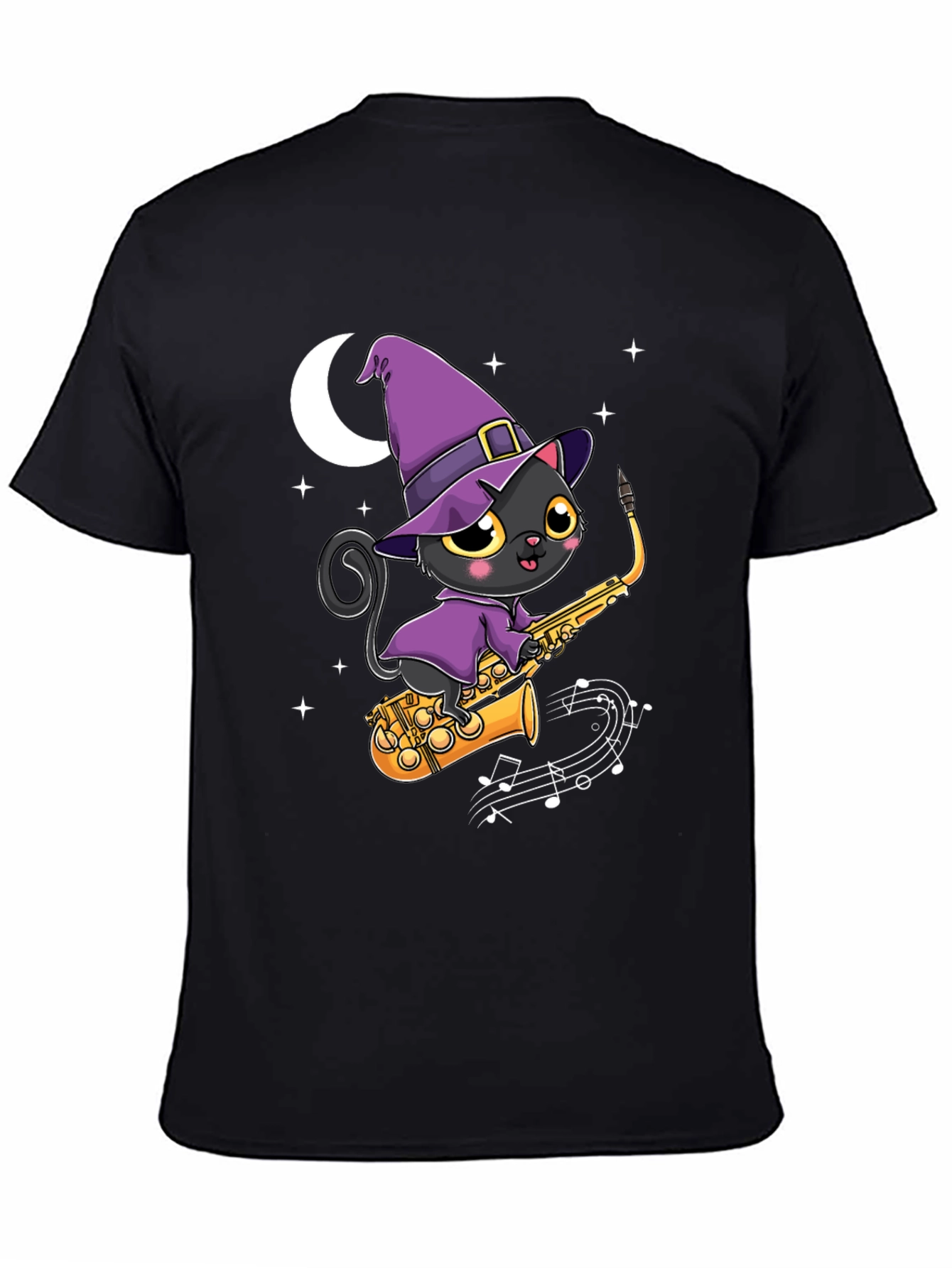 Witch Cat Saxophone T-Shirt