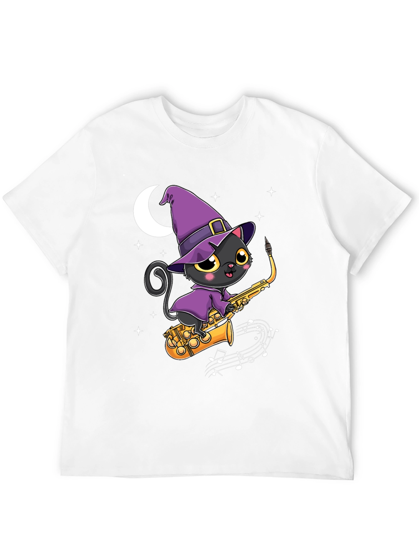 Witch Cat Saxophone T-Shirt
