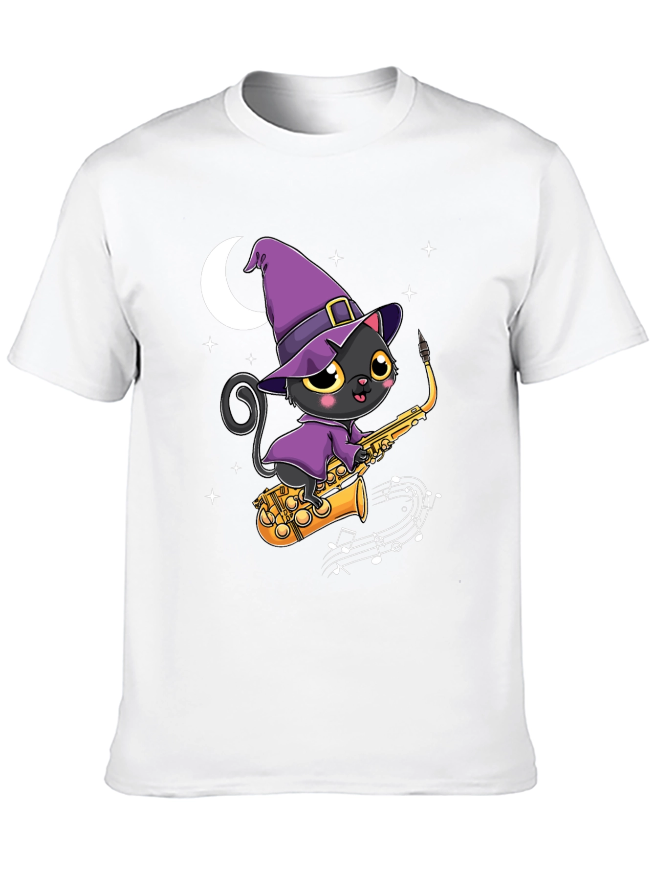 Witch Cat Saxophone T-Shirt