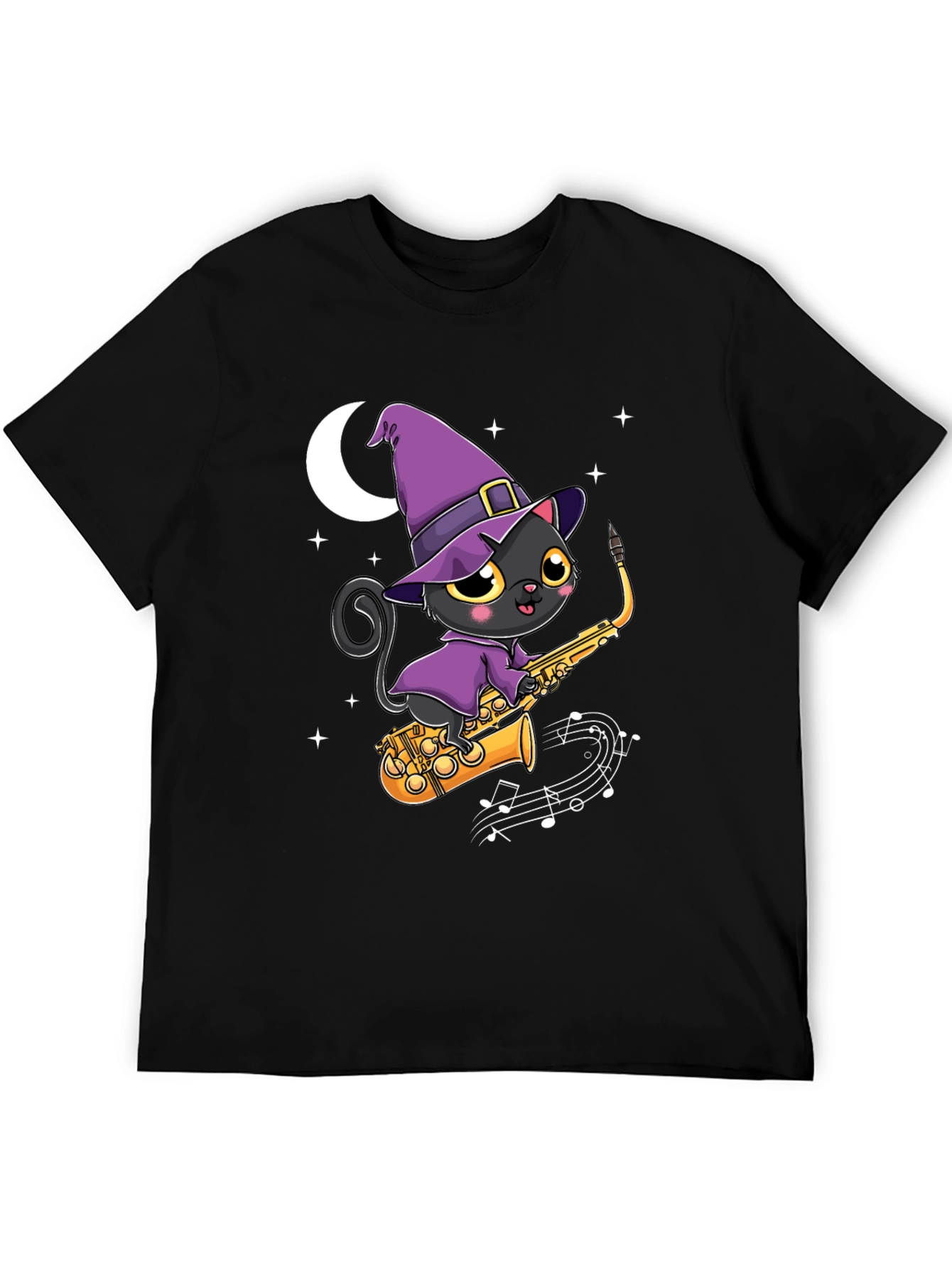 Witch Cat Saxophone T-Shirt