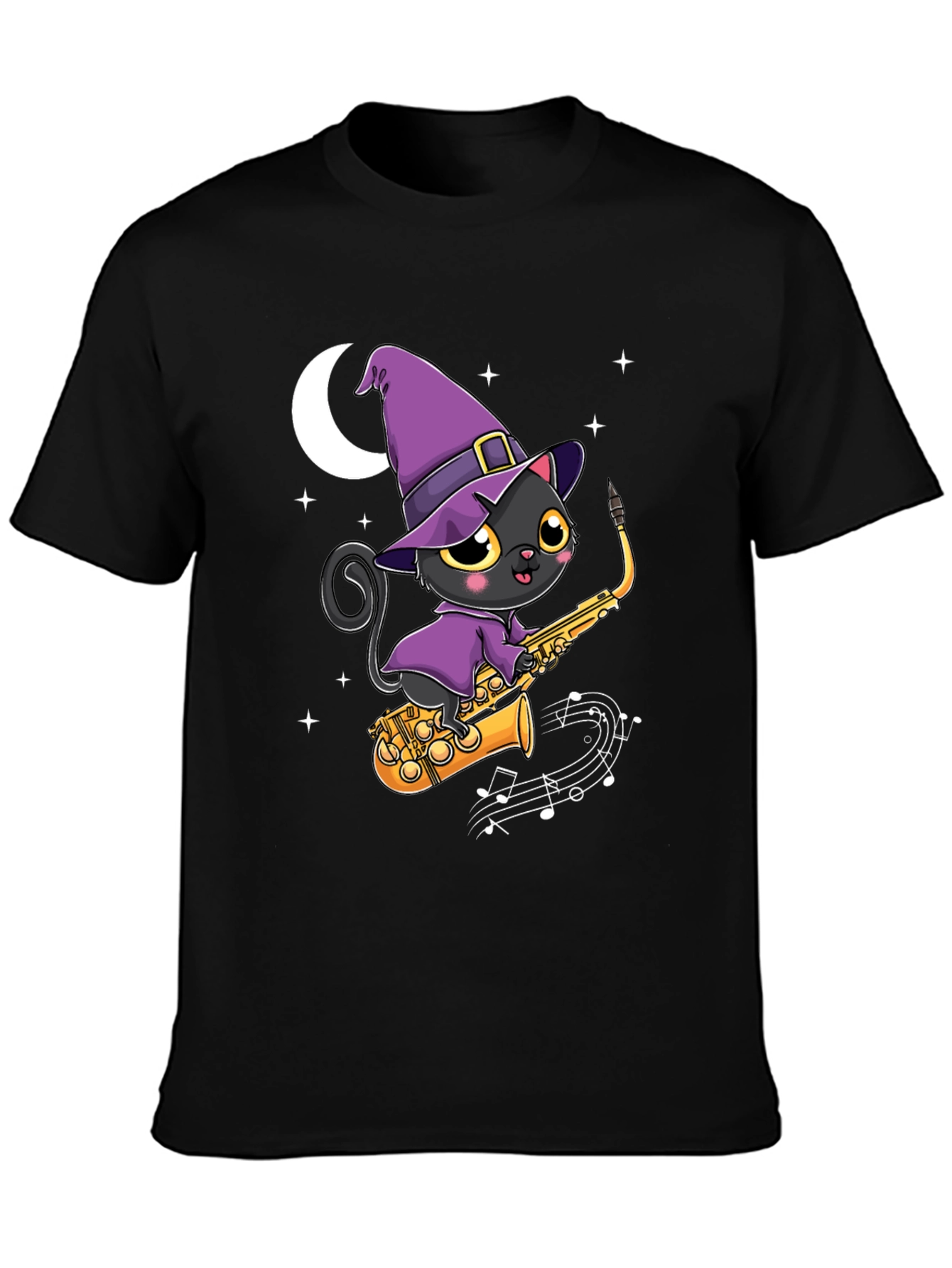 Witch Cat Saxophone T-Shirt