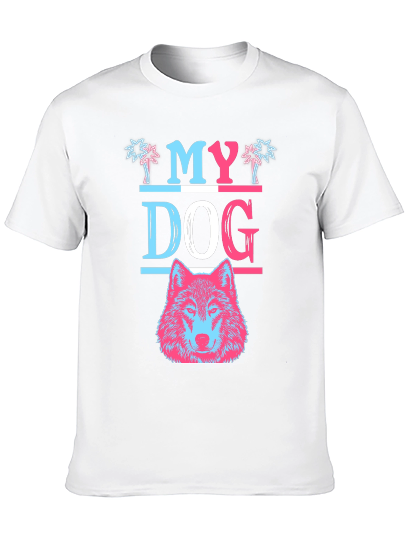 My Dog Wolf Graphic T-Shirt - Black