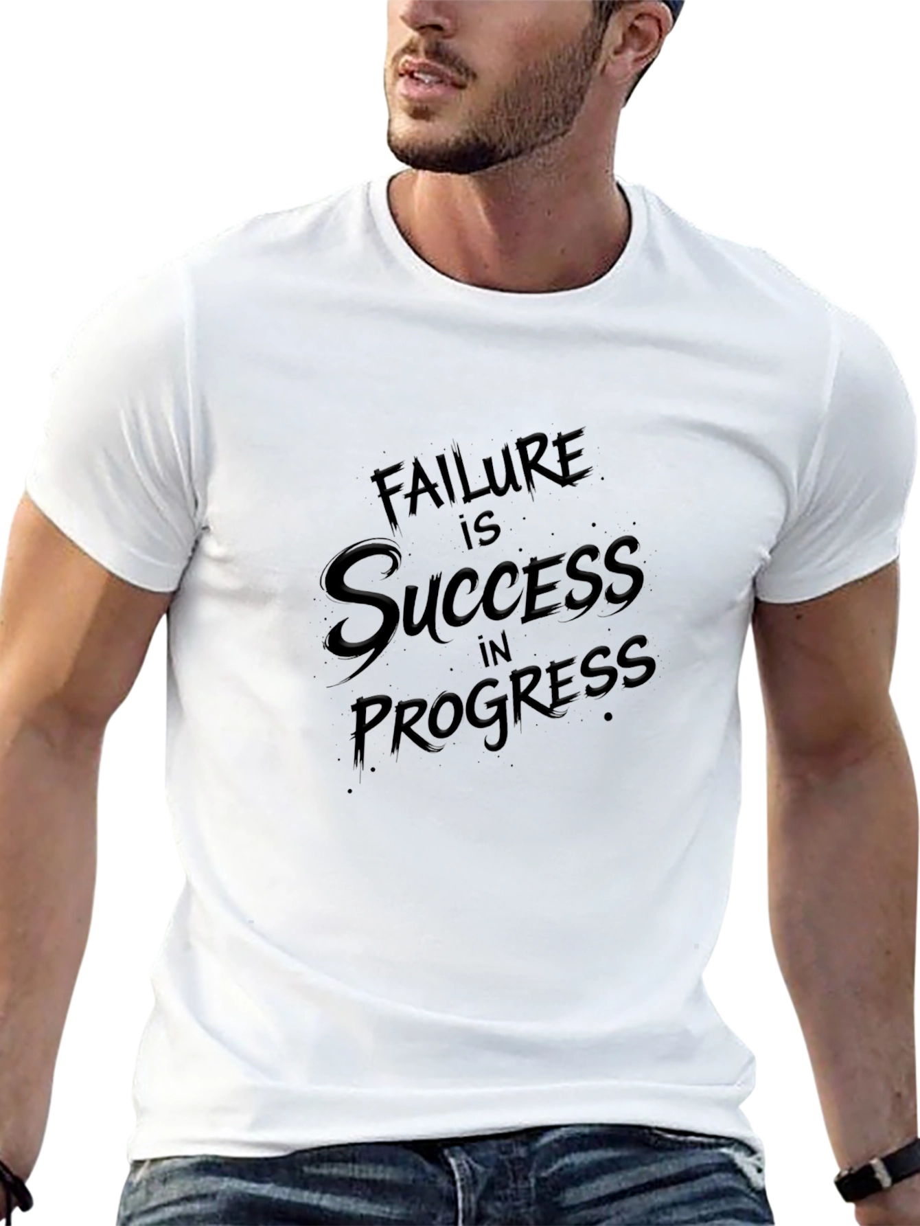 Failure is Success in Progress Black T-Shirt