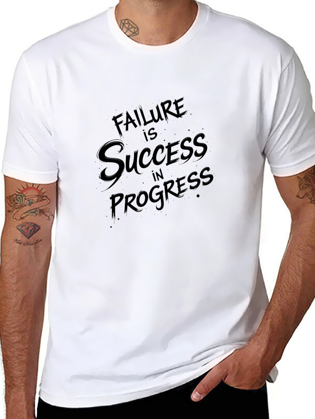 Failure is Success in Progress Black T-Shirt