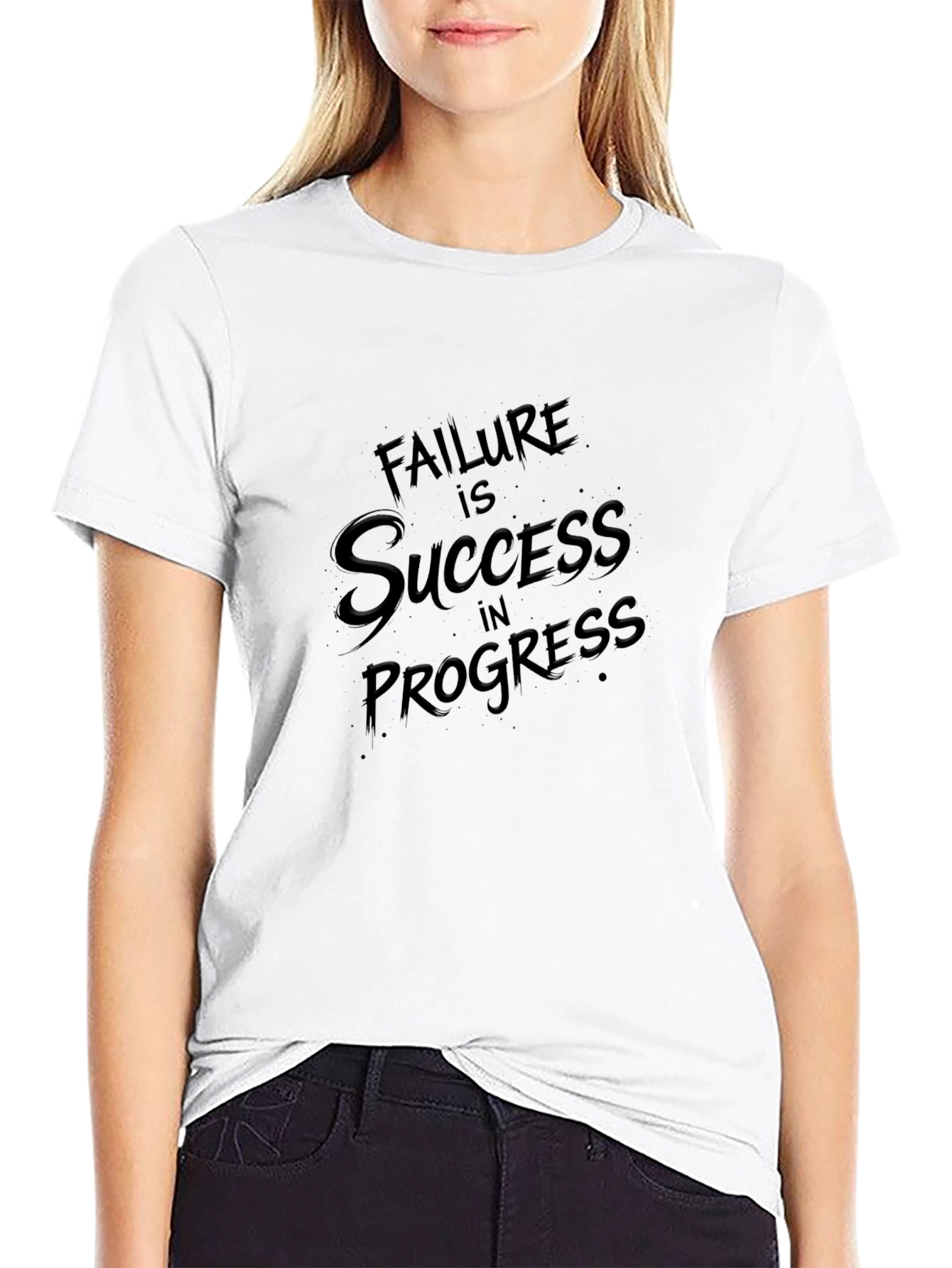 Failure is Success in Progress Black T-Shirt