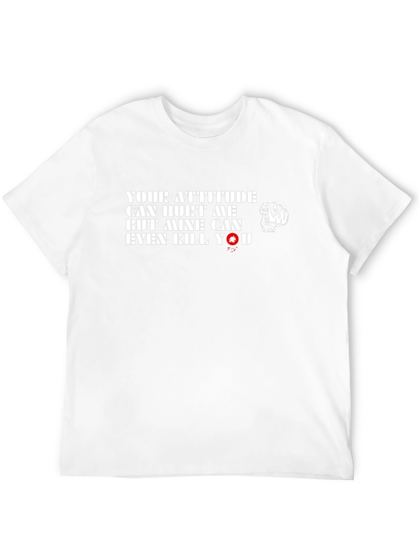 Attitude Graphic Print Black T-Shirt