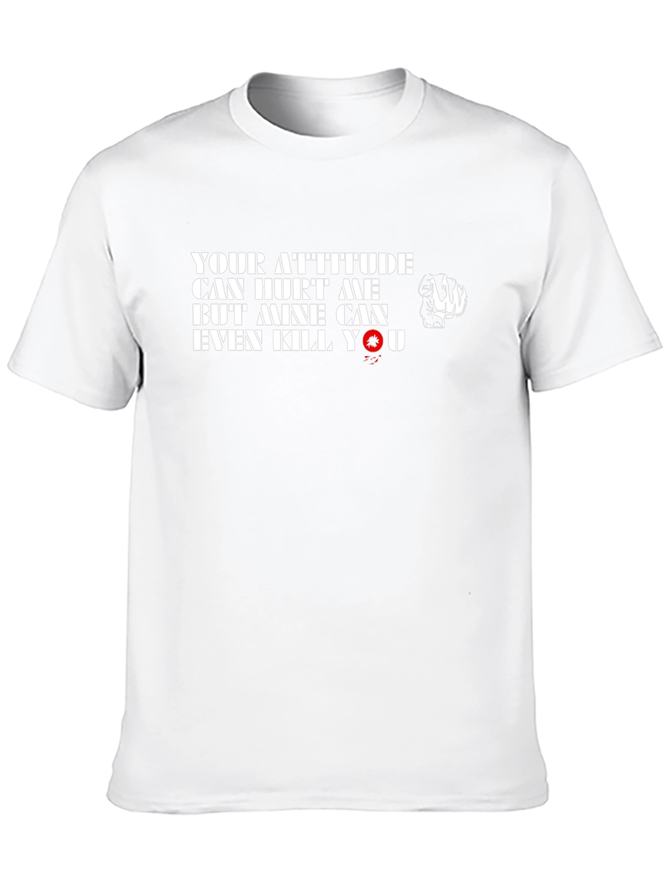 Attitude Graphic Print Black T-Shirt