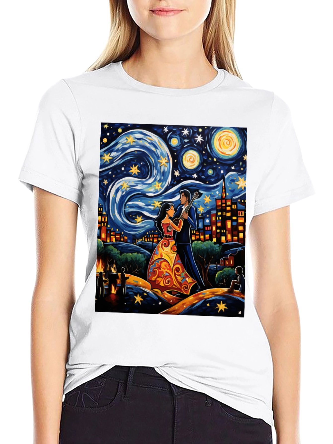 Starry Night Guitar T-Shirt