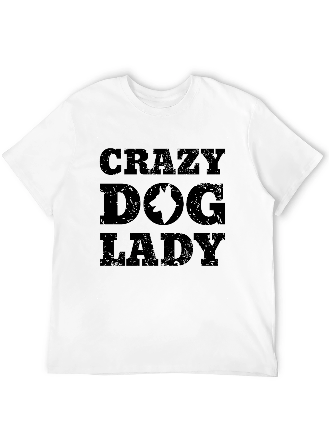 Crazy Dog Lady T-Shirt - Black Cotton Tee