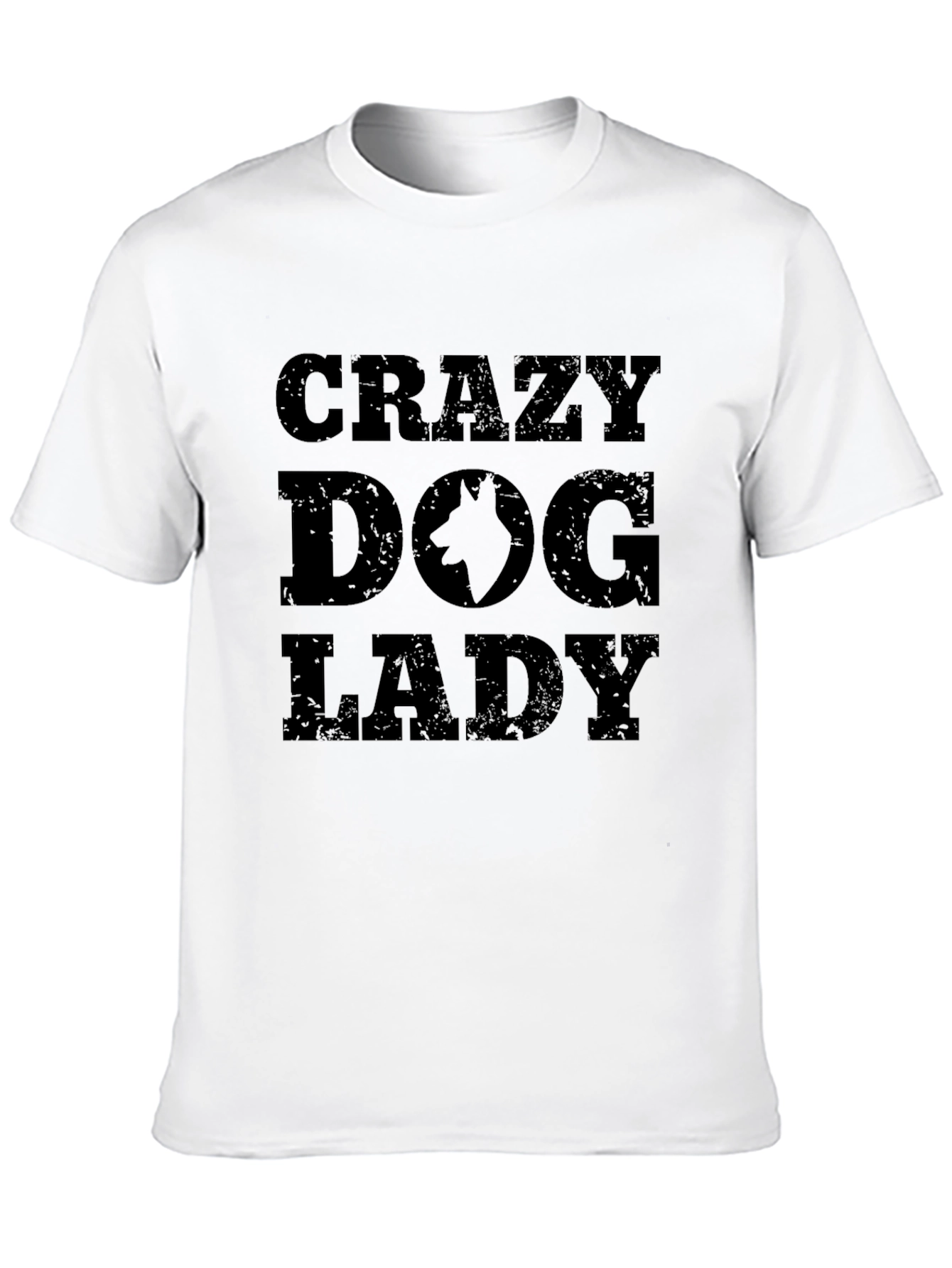 Crazy Dog Lady T-Shirt - Black Cotton Tee