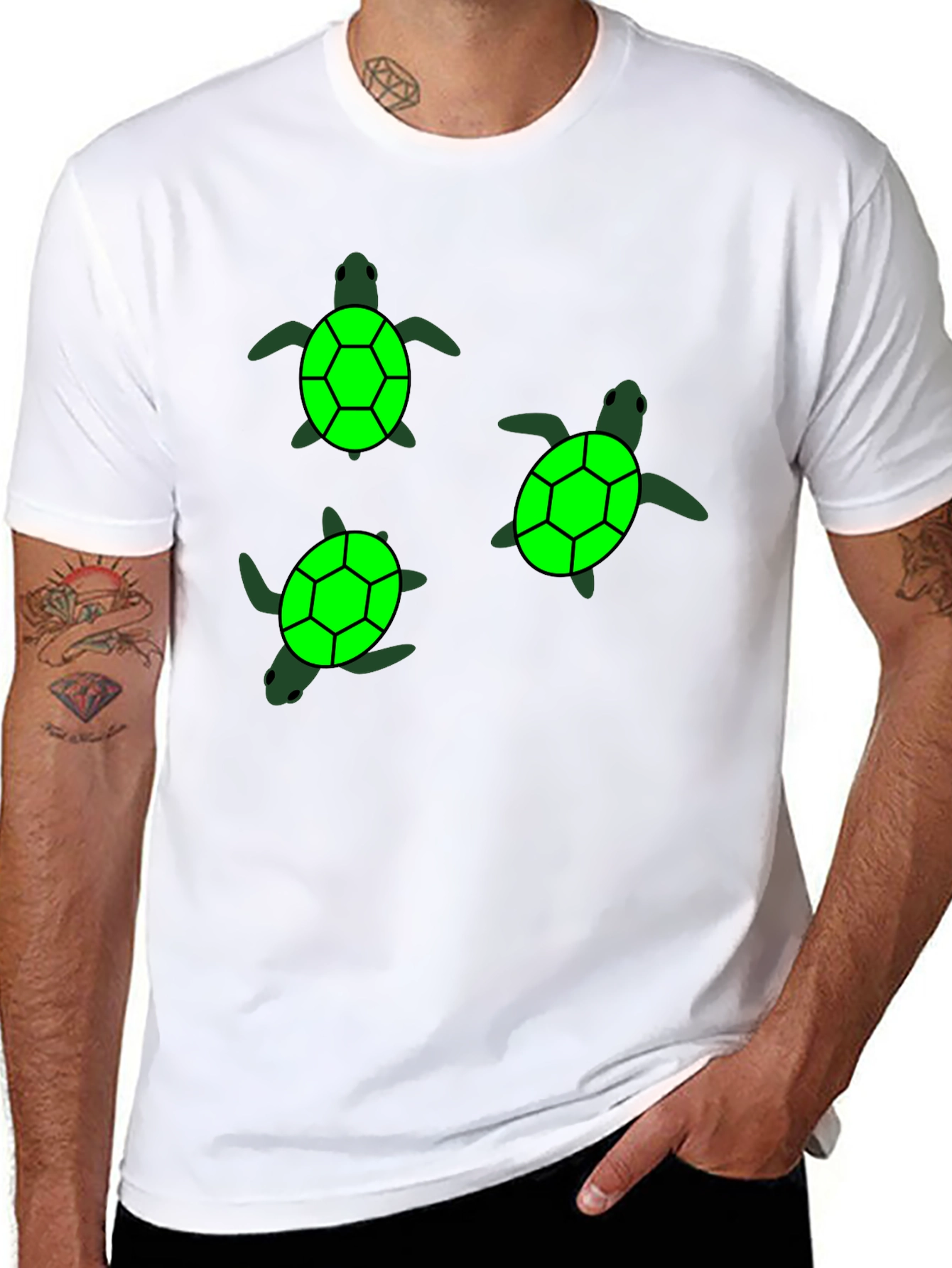 Turtle Graphic Black T-Shirt