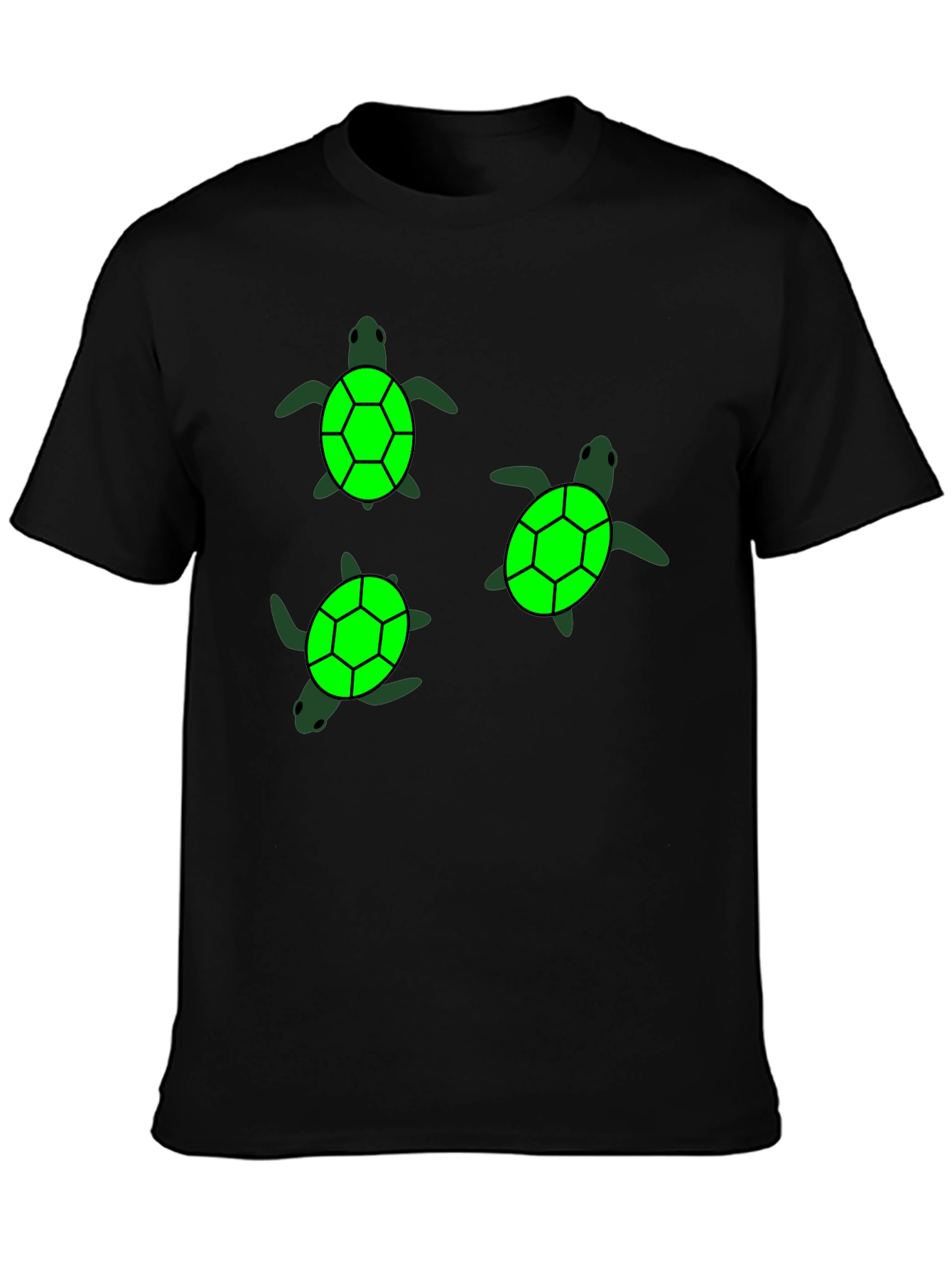 Turtle Graphic Black T-Shirt