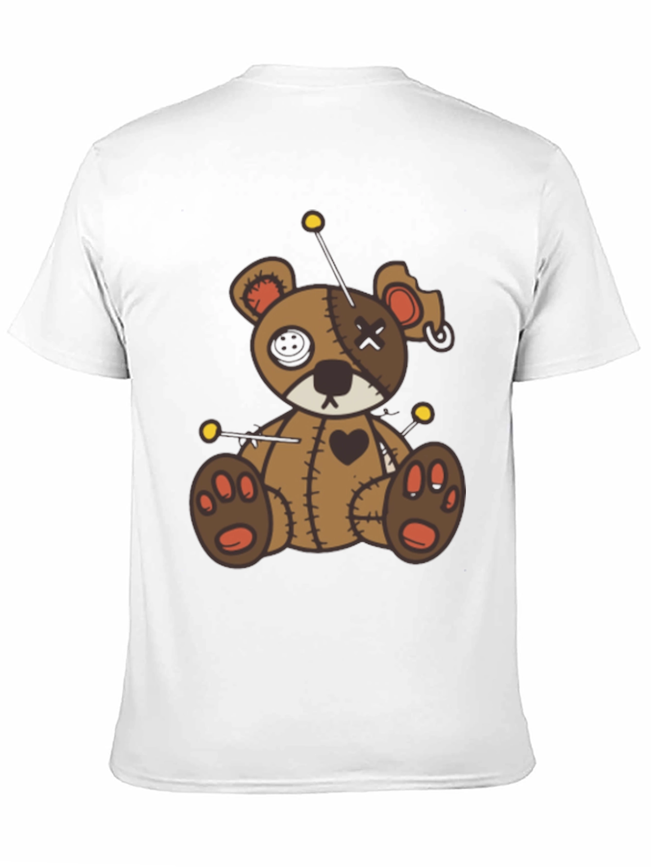 Voodoo Bear Graphic Tee - Unique Spooky Design