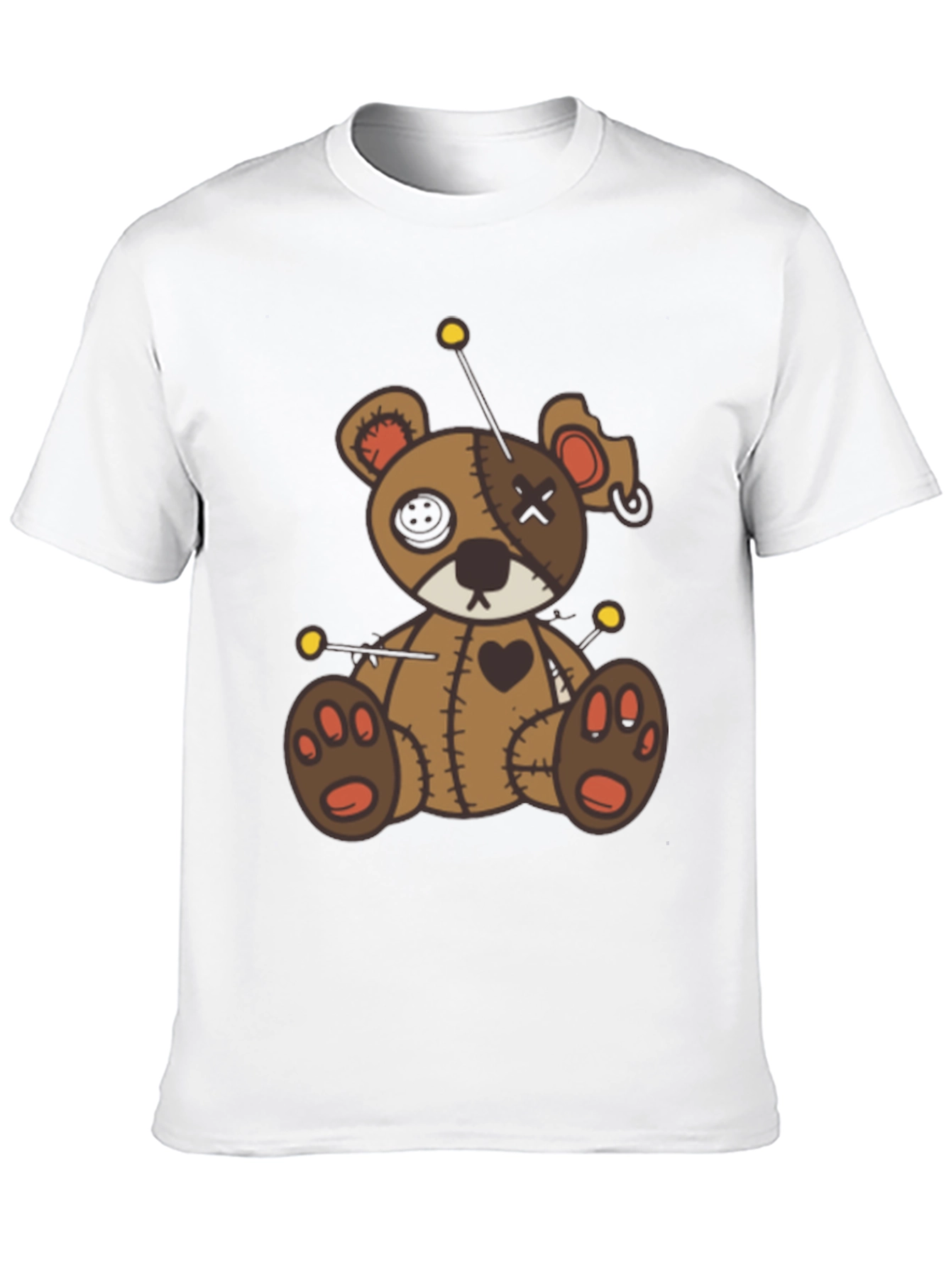 Voodoo Bear Graphic Tee - Unique Spooky Design