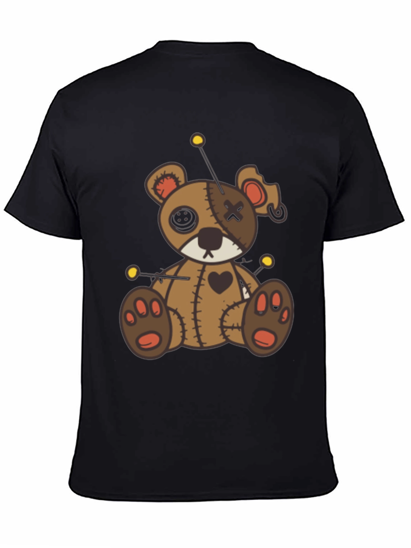 Voodoo Bear Graphic Tee - Unique Spooky Design