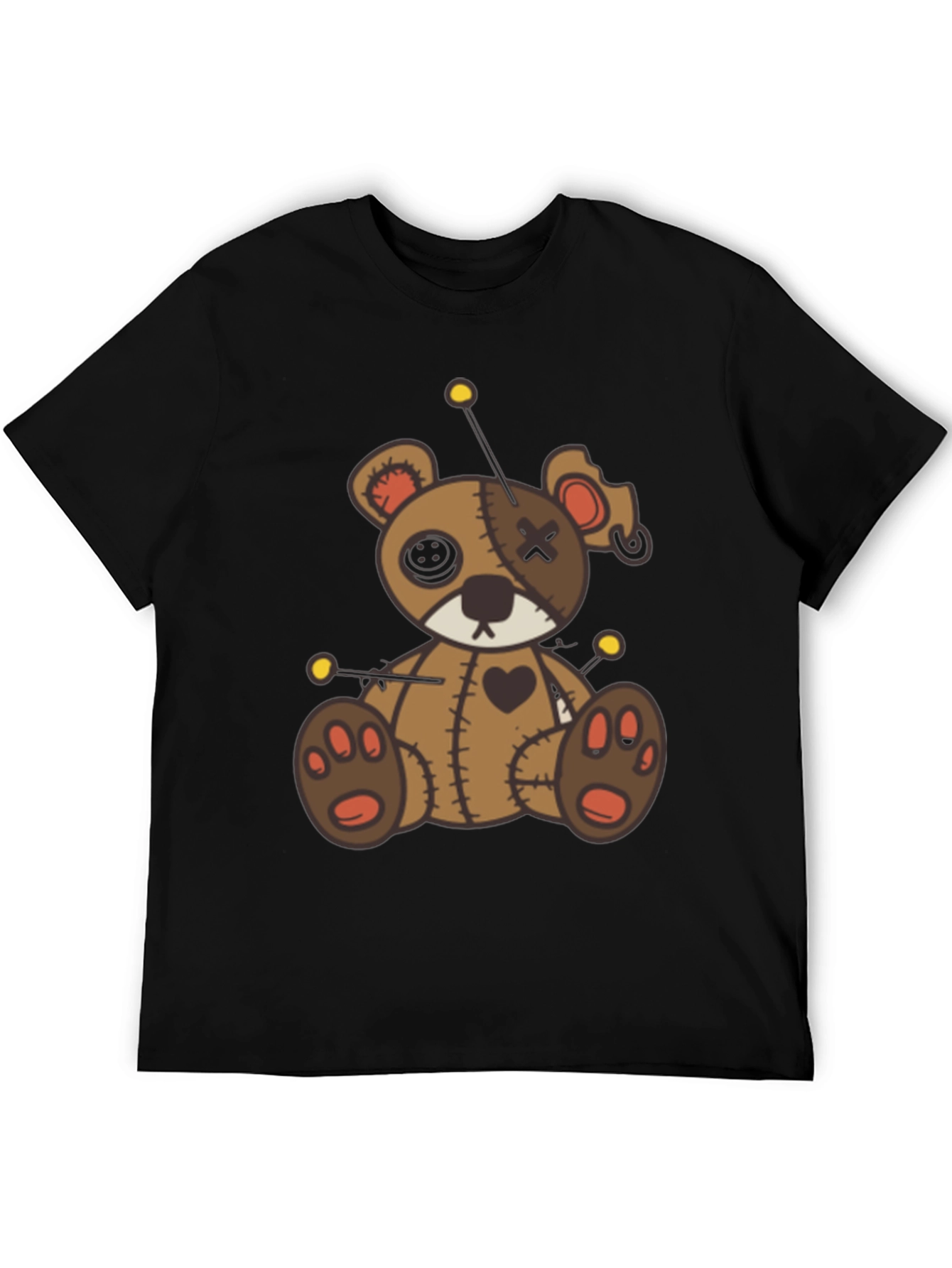 Voodoo Bear Graphic Tee - Unique Spooky Design
