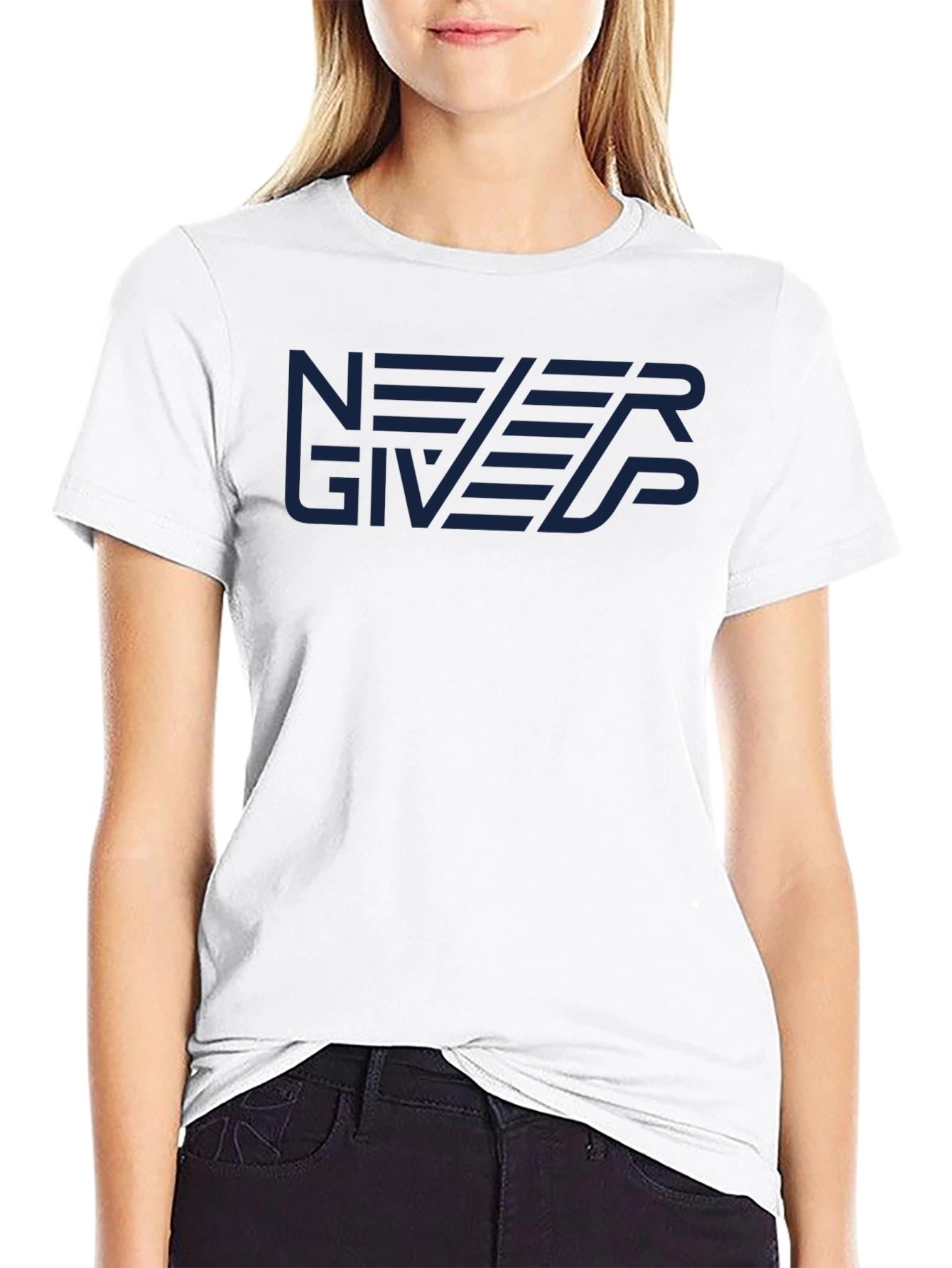 Never Give Up Graphic T-Shirt - Motivational Design