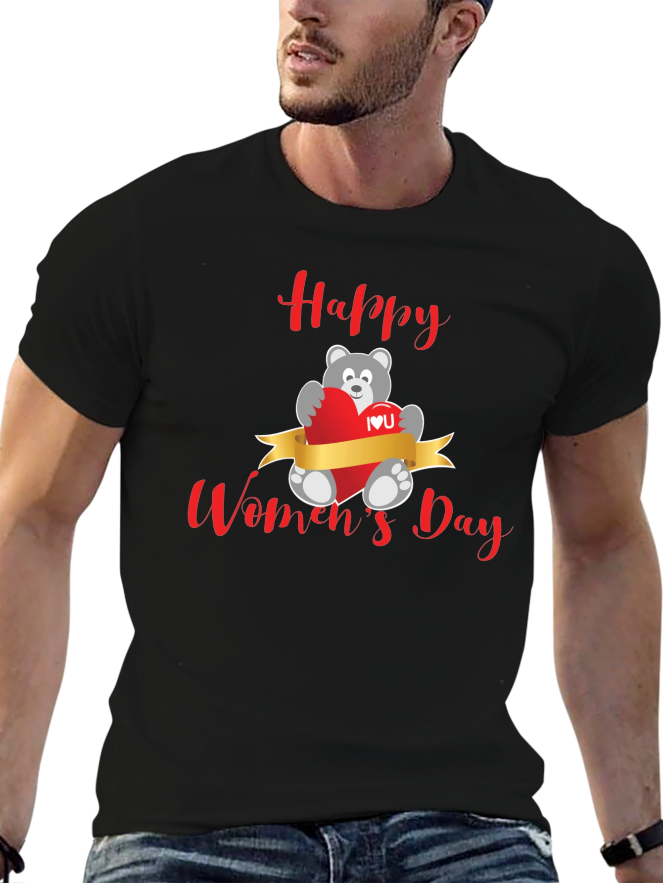 Happy Womens Day Bear T-Shirt