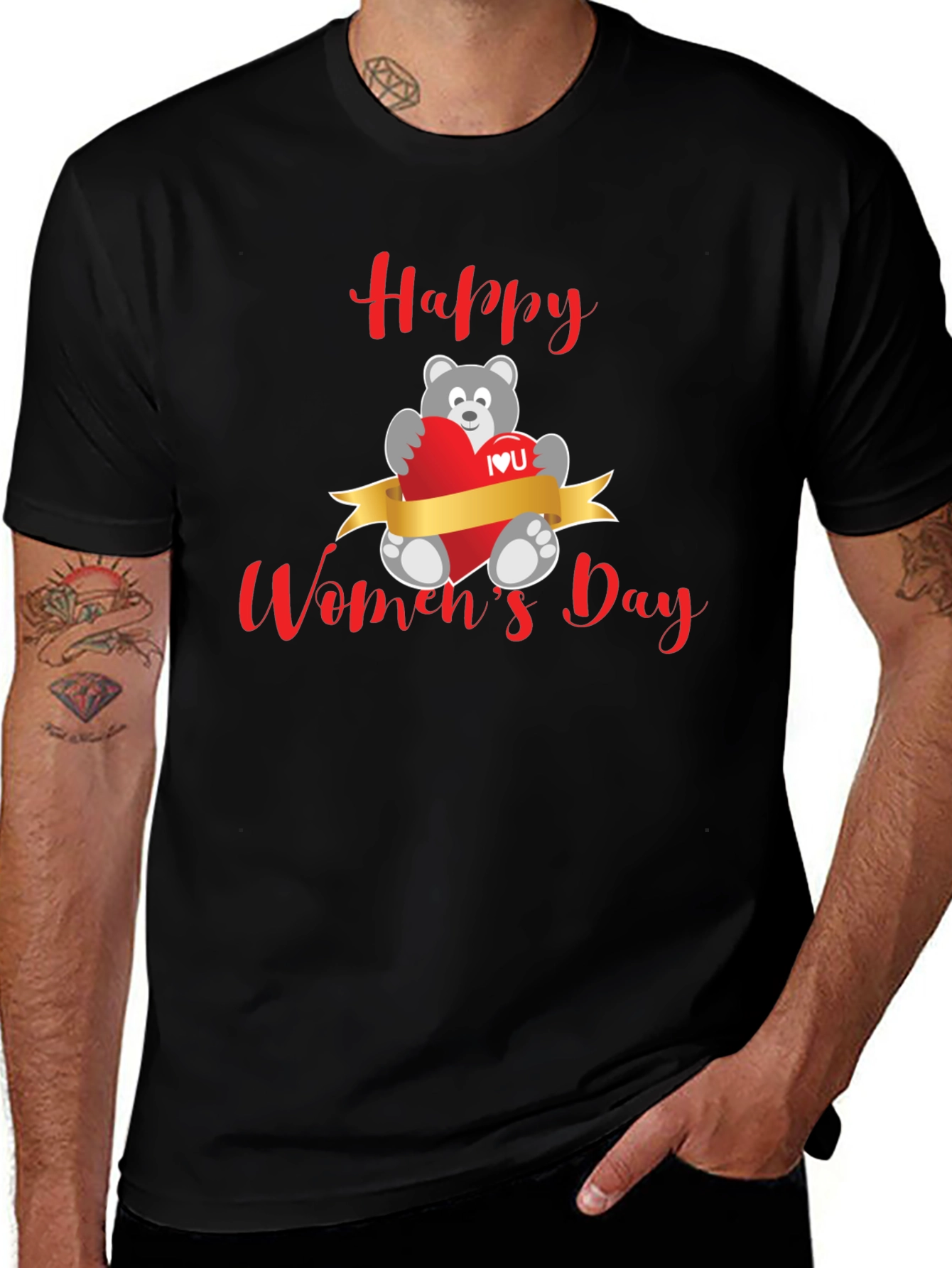 Happy Womens Day Bear T-Shirt