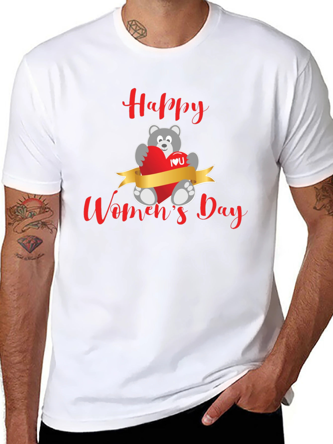 Happy Womens Day Bear T-Shirt