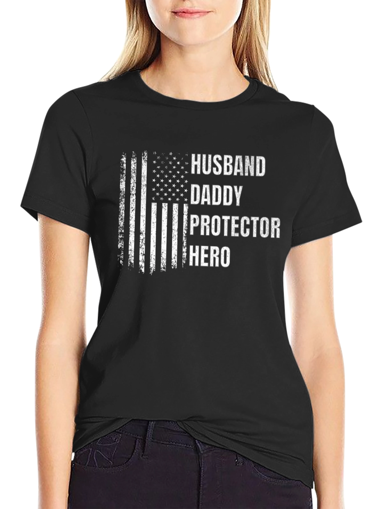 Husband Daddy Protector Hero Graphic T-Shirt