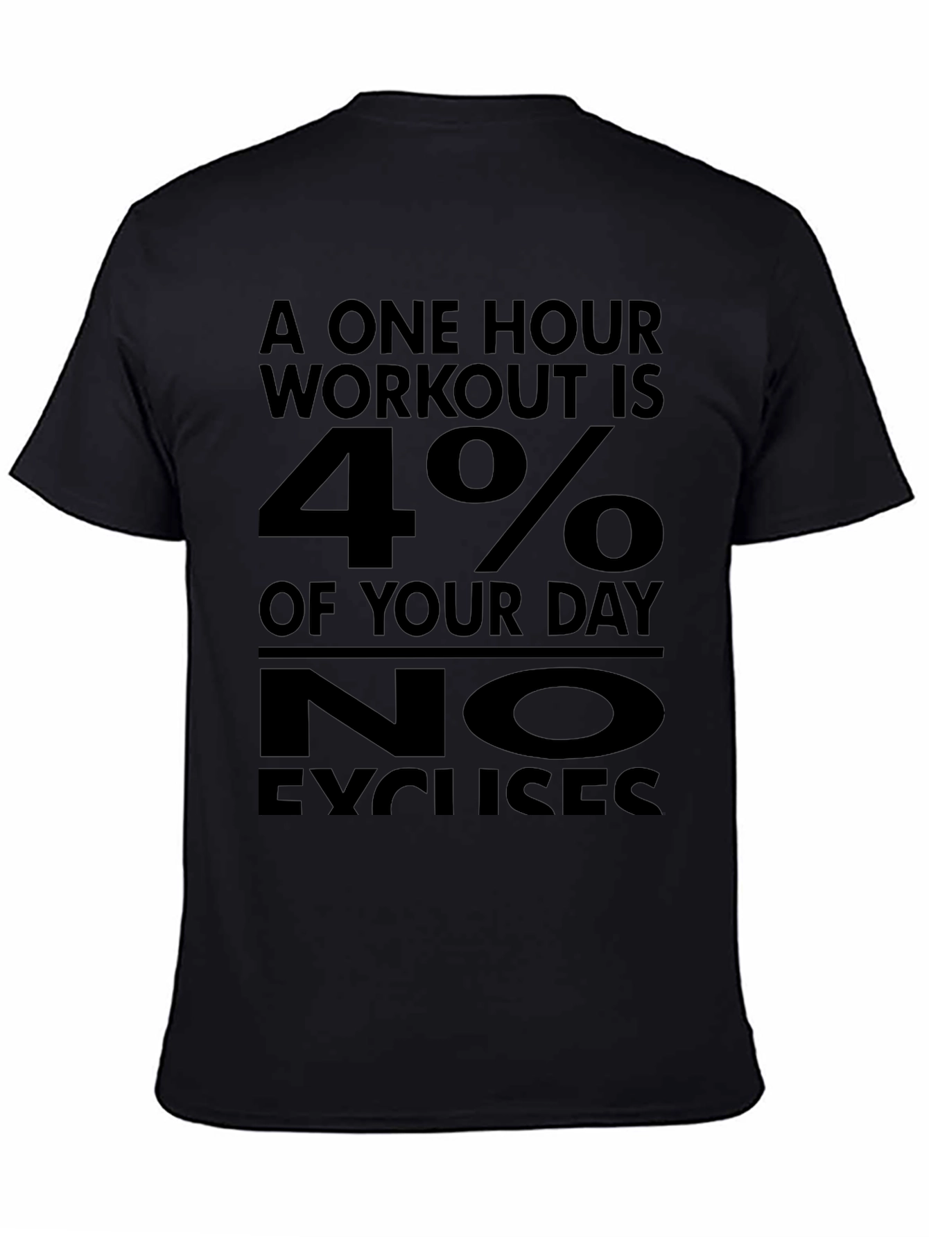 Workout Motivation Tee: No Excuses Gym Shirt