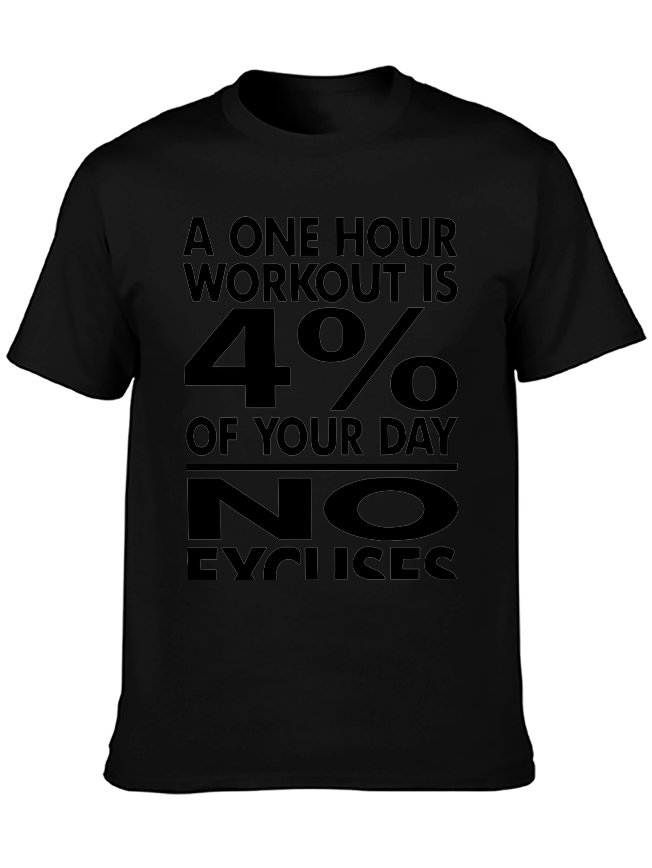 Workout Motivation Tee: No Excuses Gym Shirt