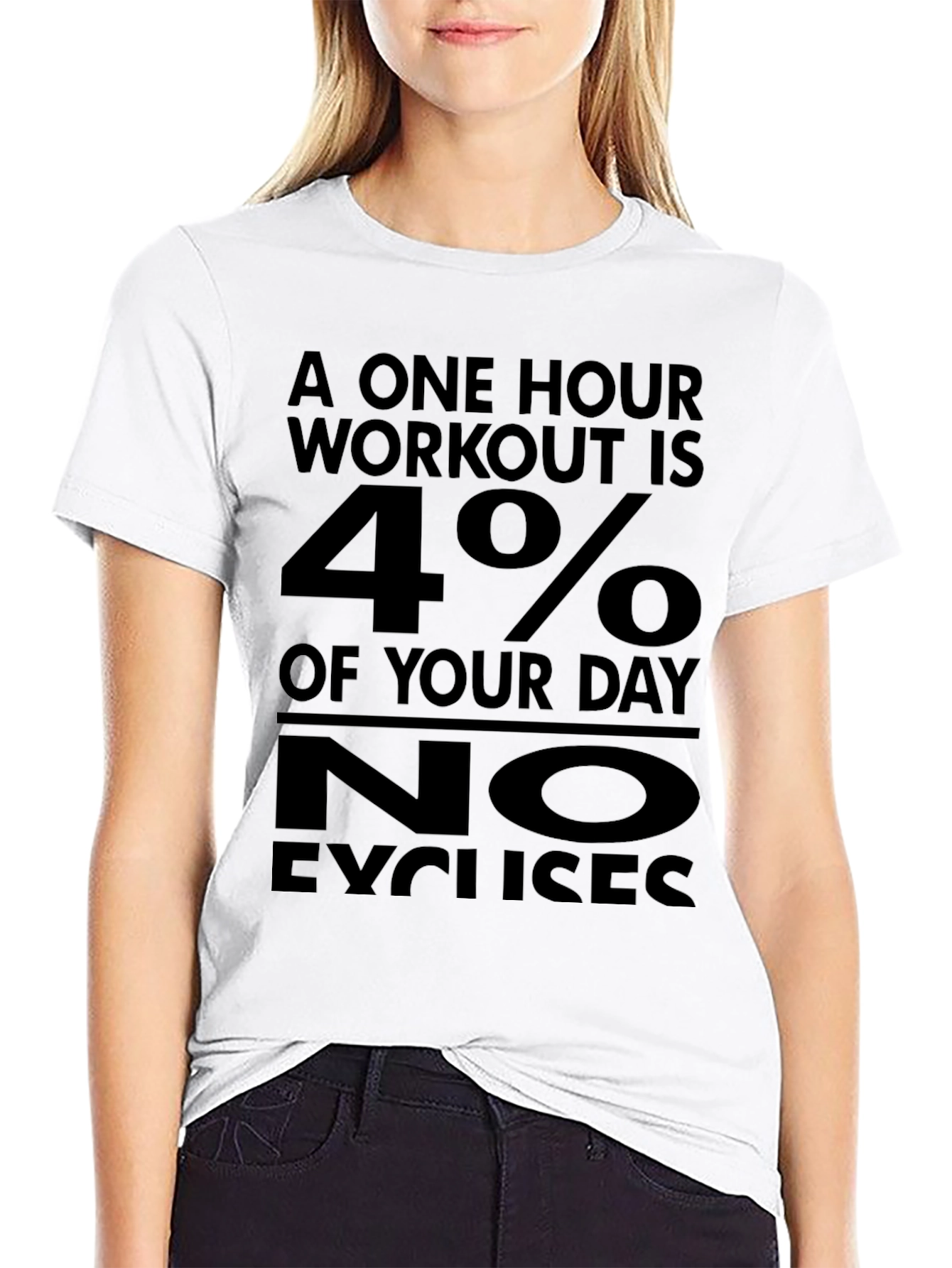Workout Motivation Tee: No Excuses Gym Shirt