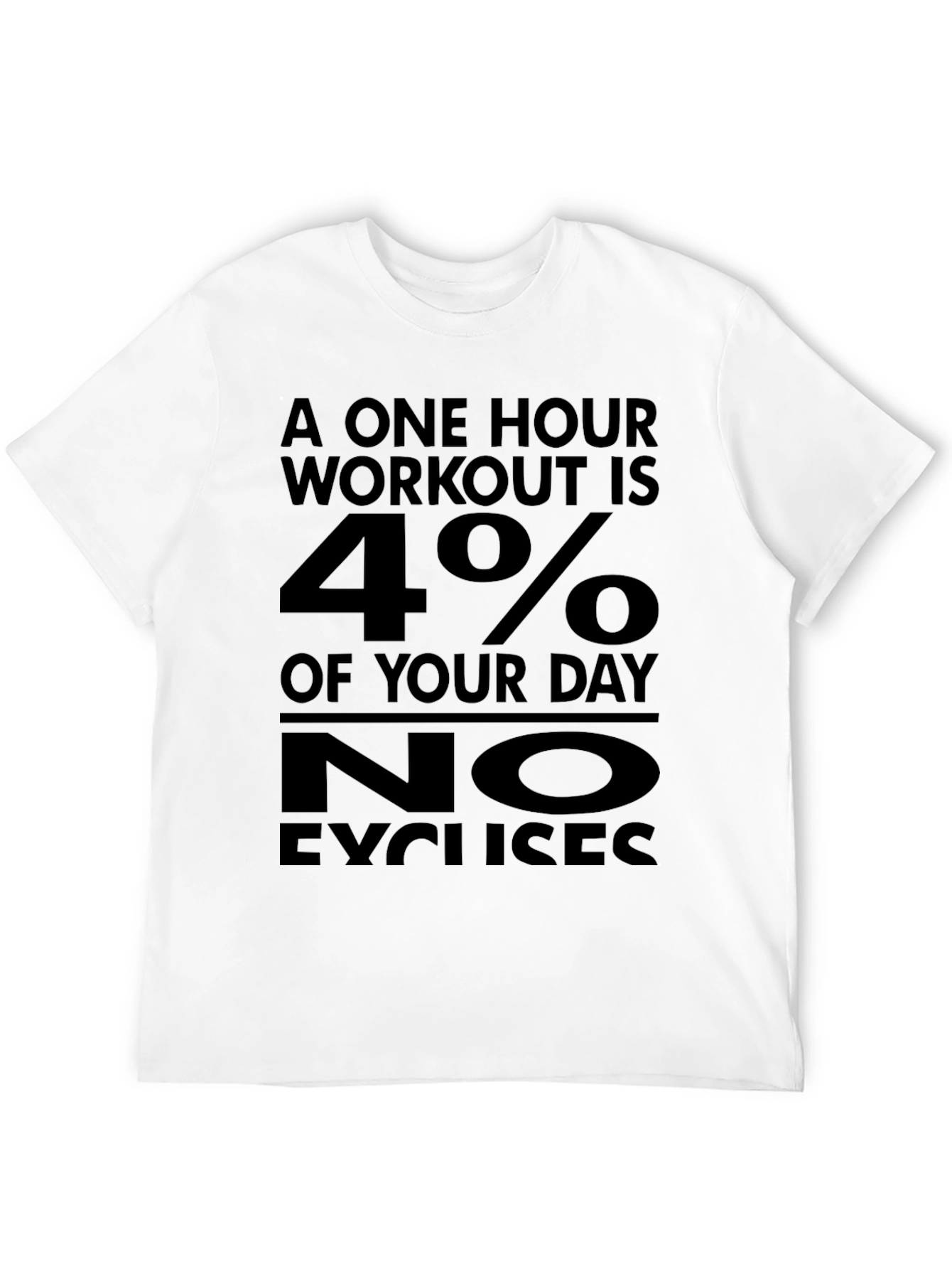 Workout Motivation Tee: No Excuses Gym Shirt
