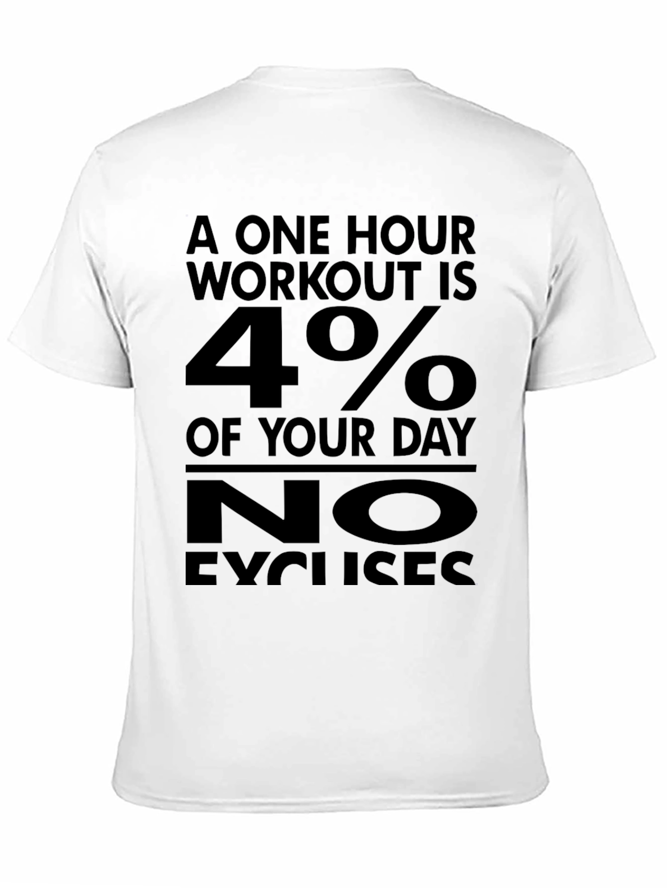 Workout Motivation Tee: No Excuses Gym Shirt