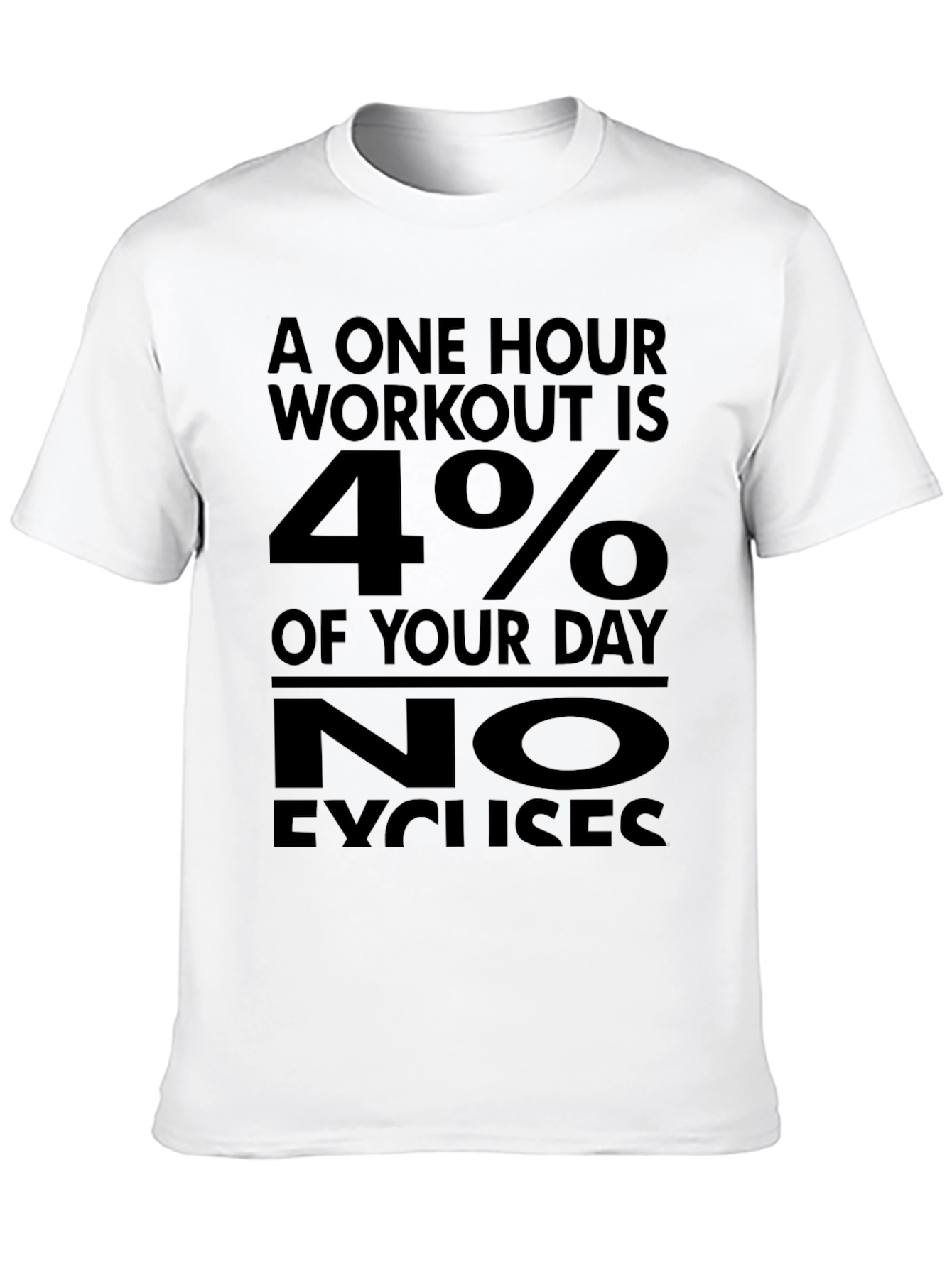 Workout Motivation Tee: No Excuses Gym Shirt