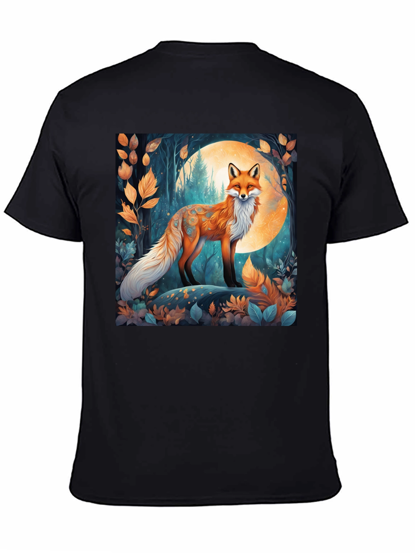 Fox in Moonlight Graphic Tee - Nature Inspired Design