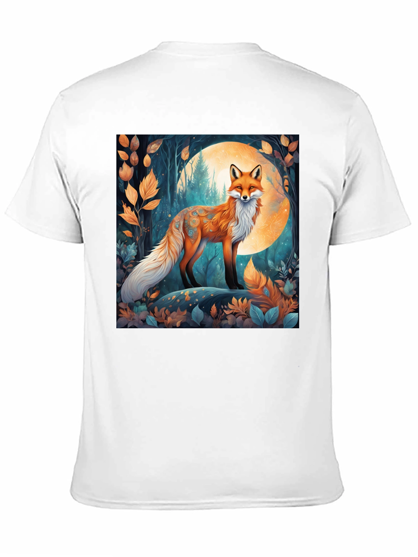Fox in Moonlight Graphic Tee - Nature Inspired Design
