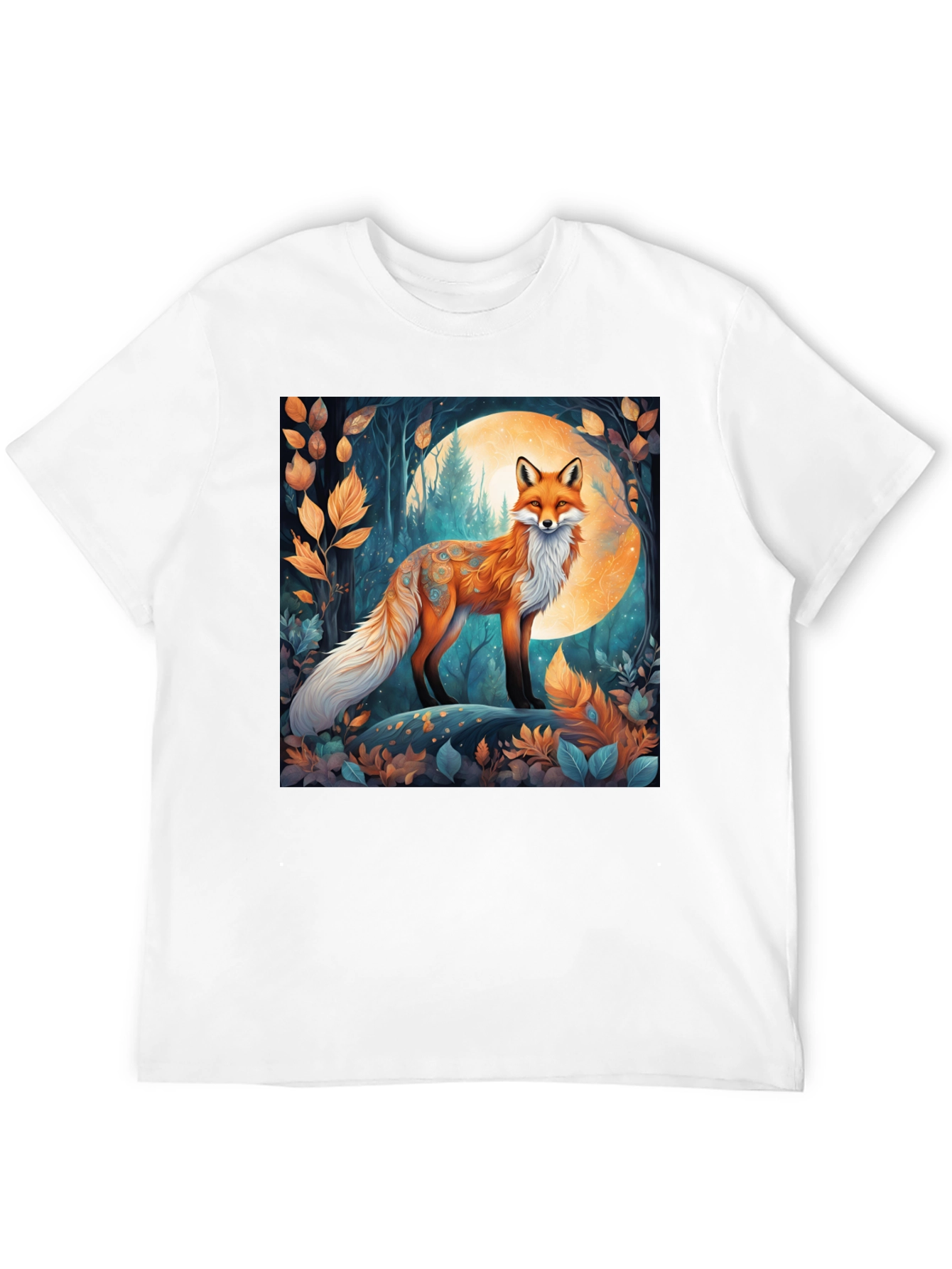 Fox in Moonlight Graphic Tee - Nature Inspired Design