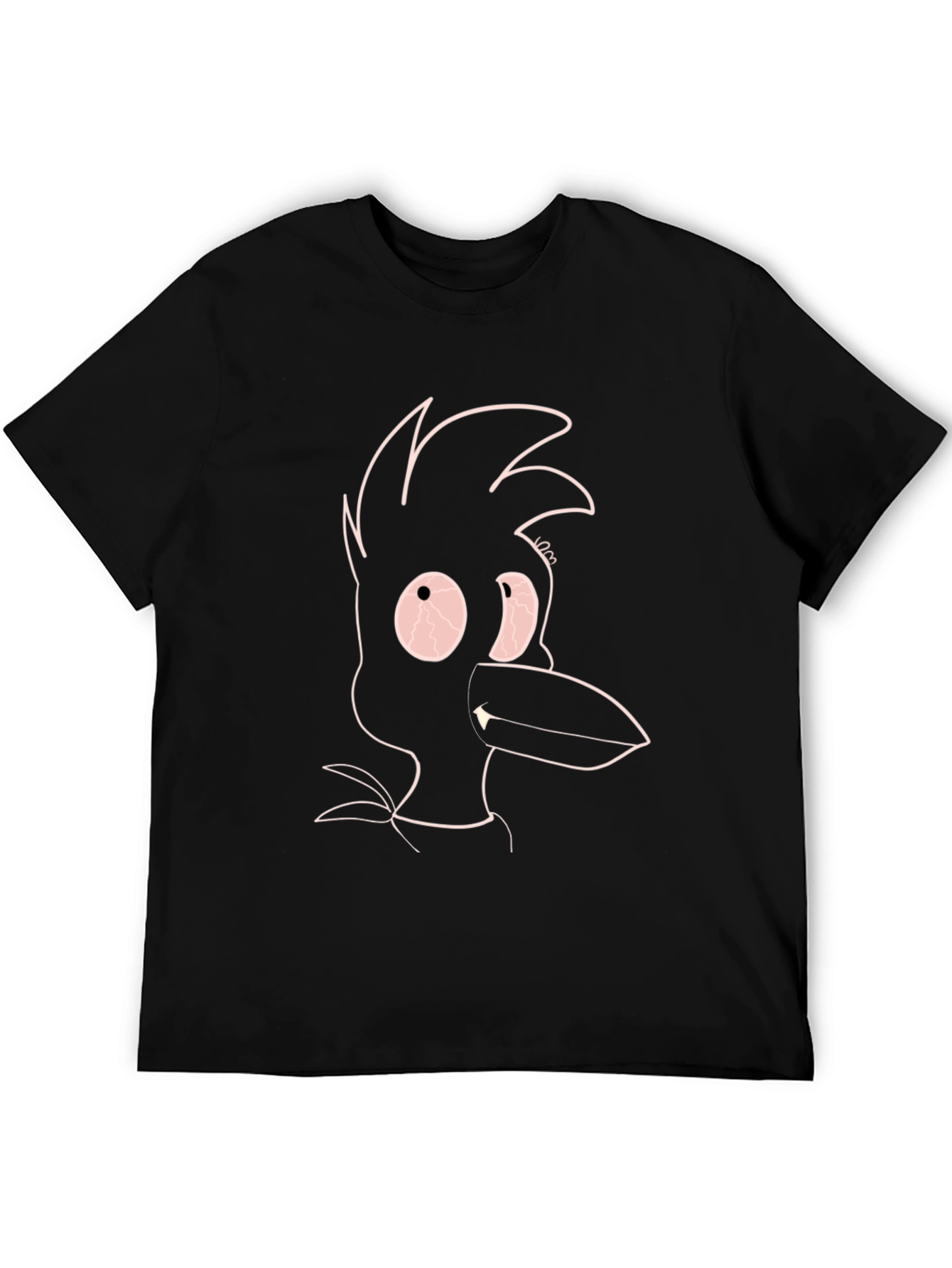 Unique Crow Graphic Black T-Shirt for Men