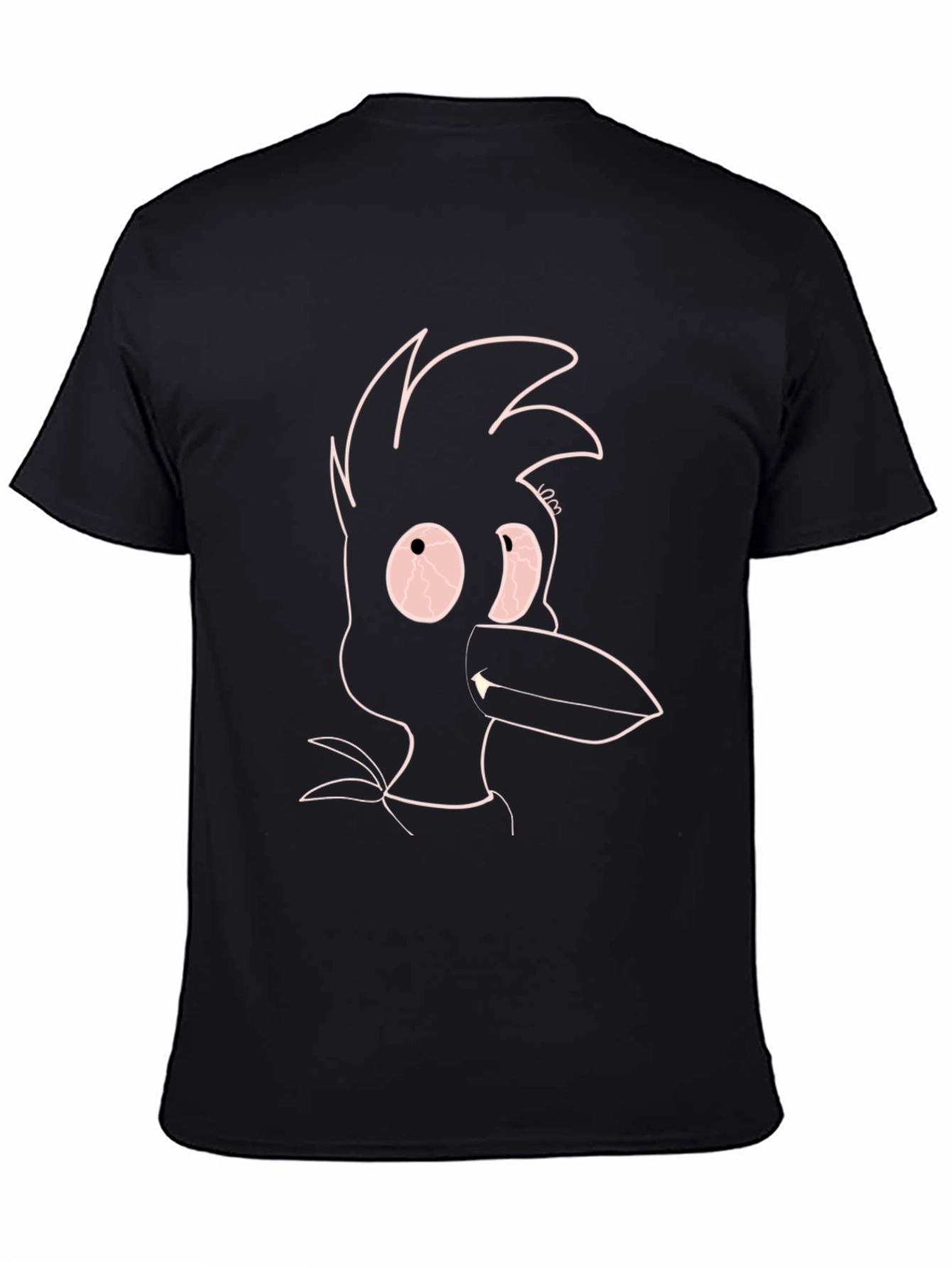 Unique Crow Graphic Black T-Shirt for Men