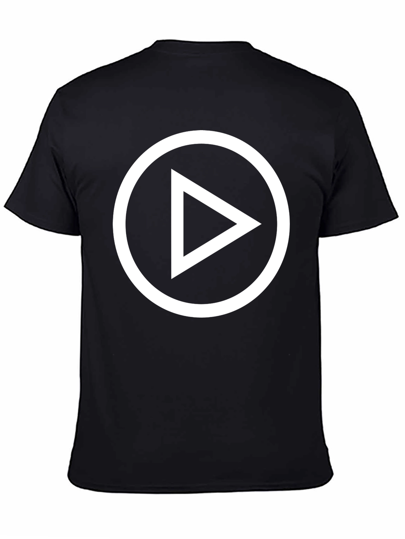 Play Button Graphic Black T-Shirt
