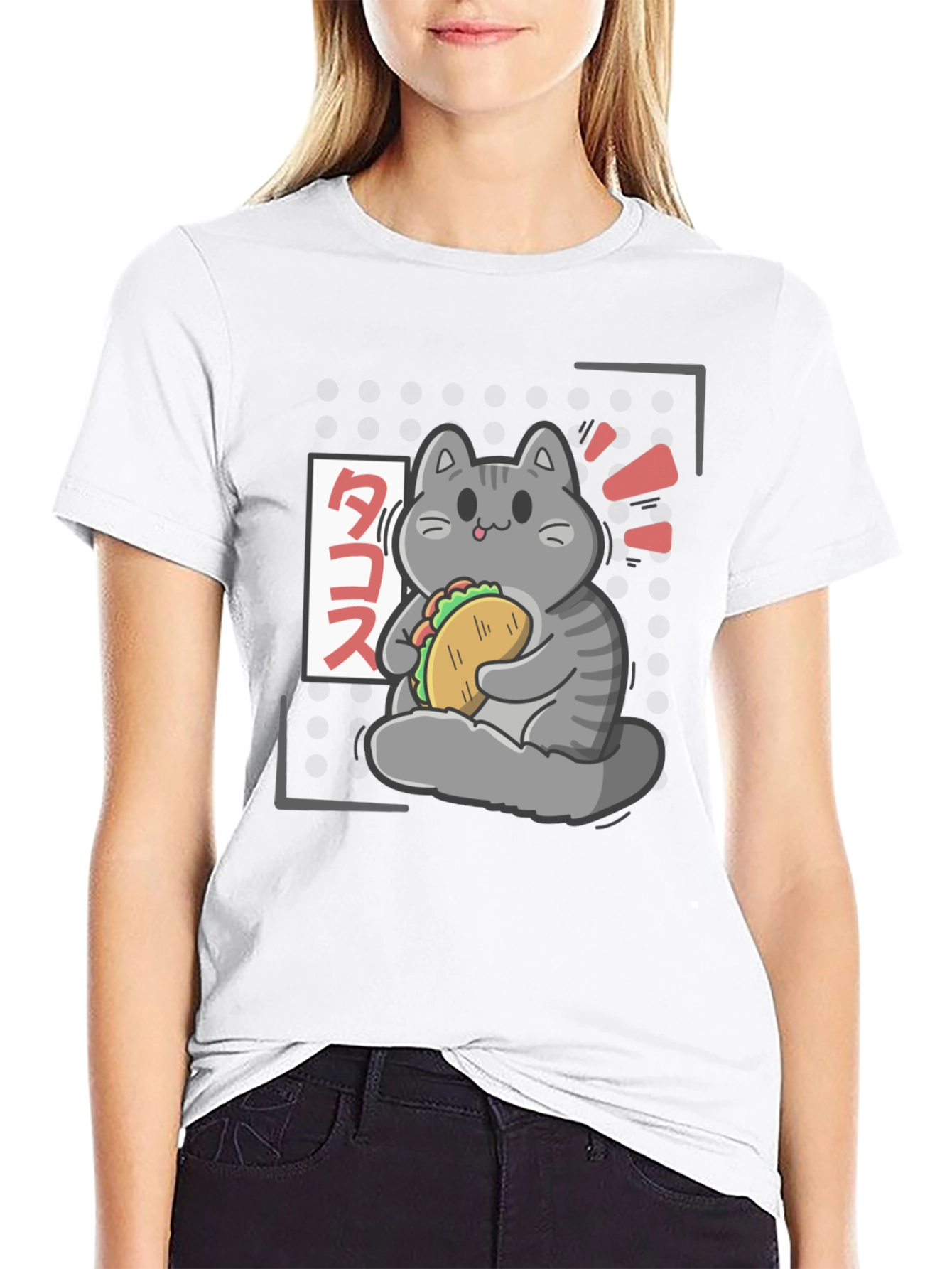Taco Cat Graphic T-Shirt - Cute Kawaii Style