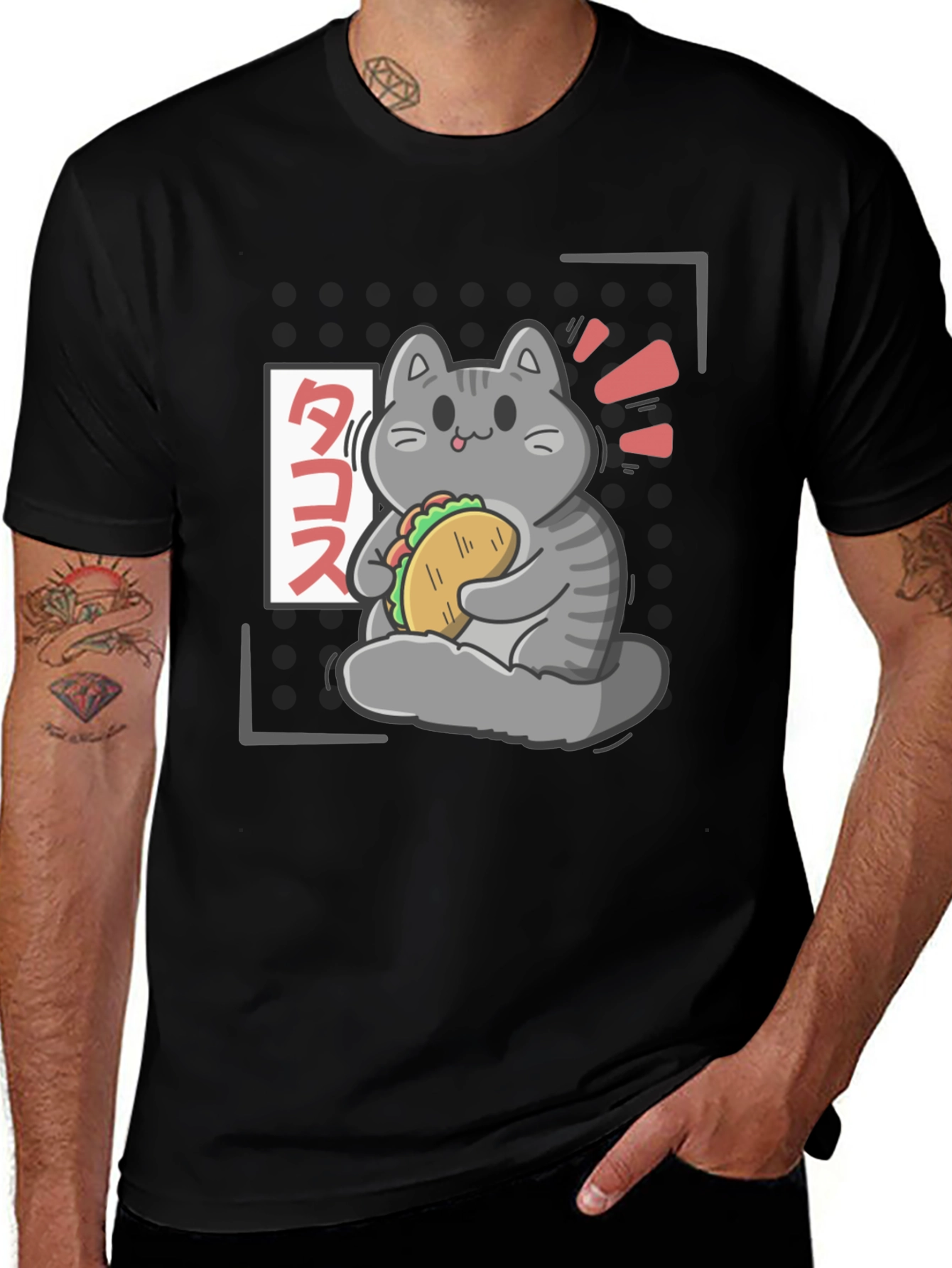 Taco Cat Graphic T-Shirt - Cute Kawaii Style