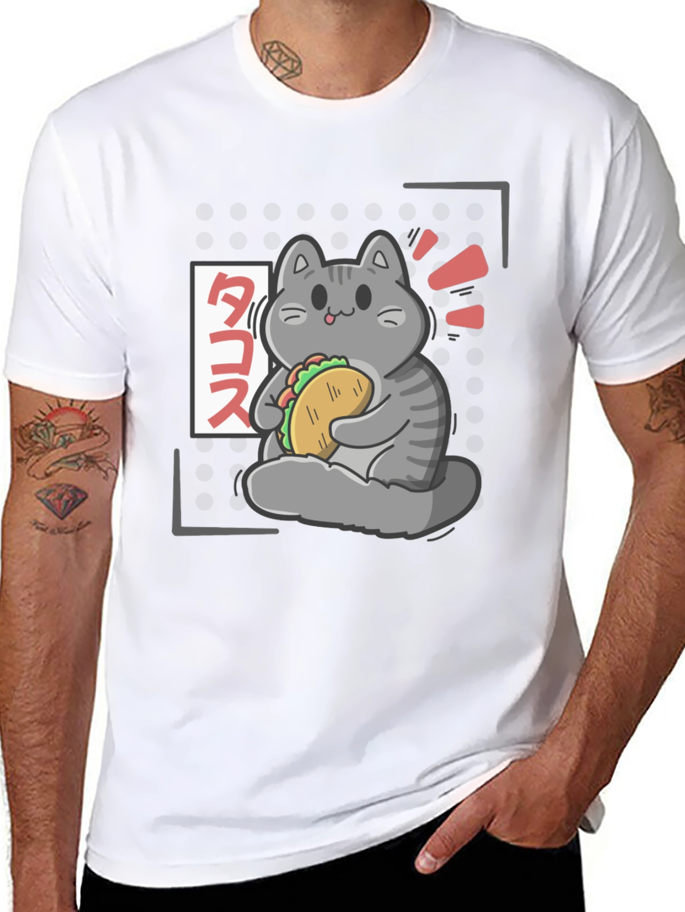 Taco Cat Graphic T-Shirt - Cute Kawaii Style